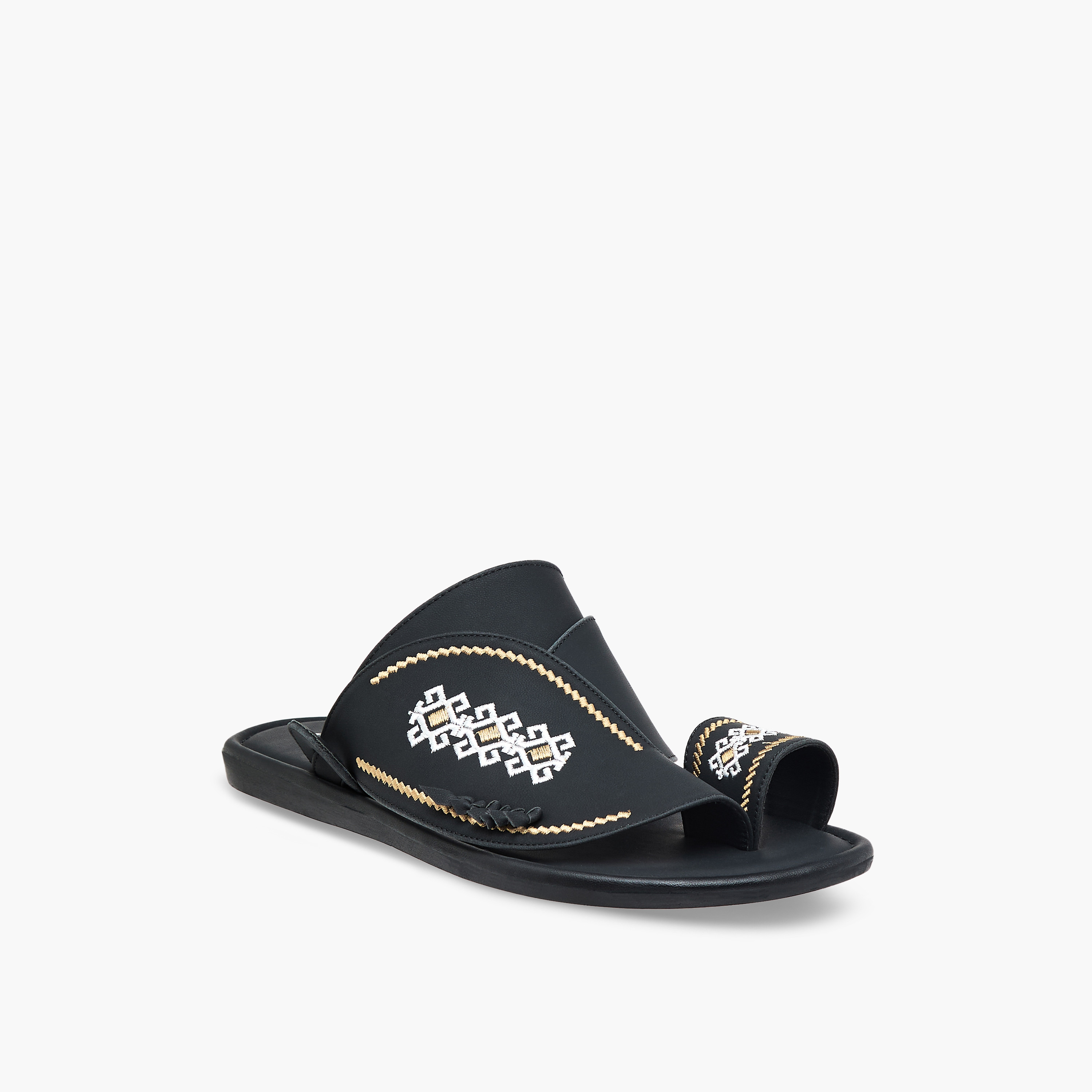 Al Waha Men Embroidered Arabic Sandals-men-shoes-sandals-image-8
