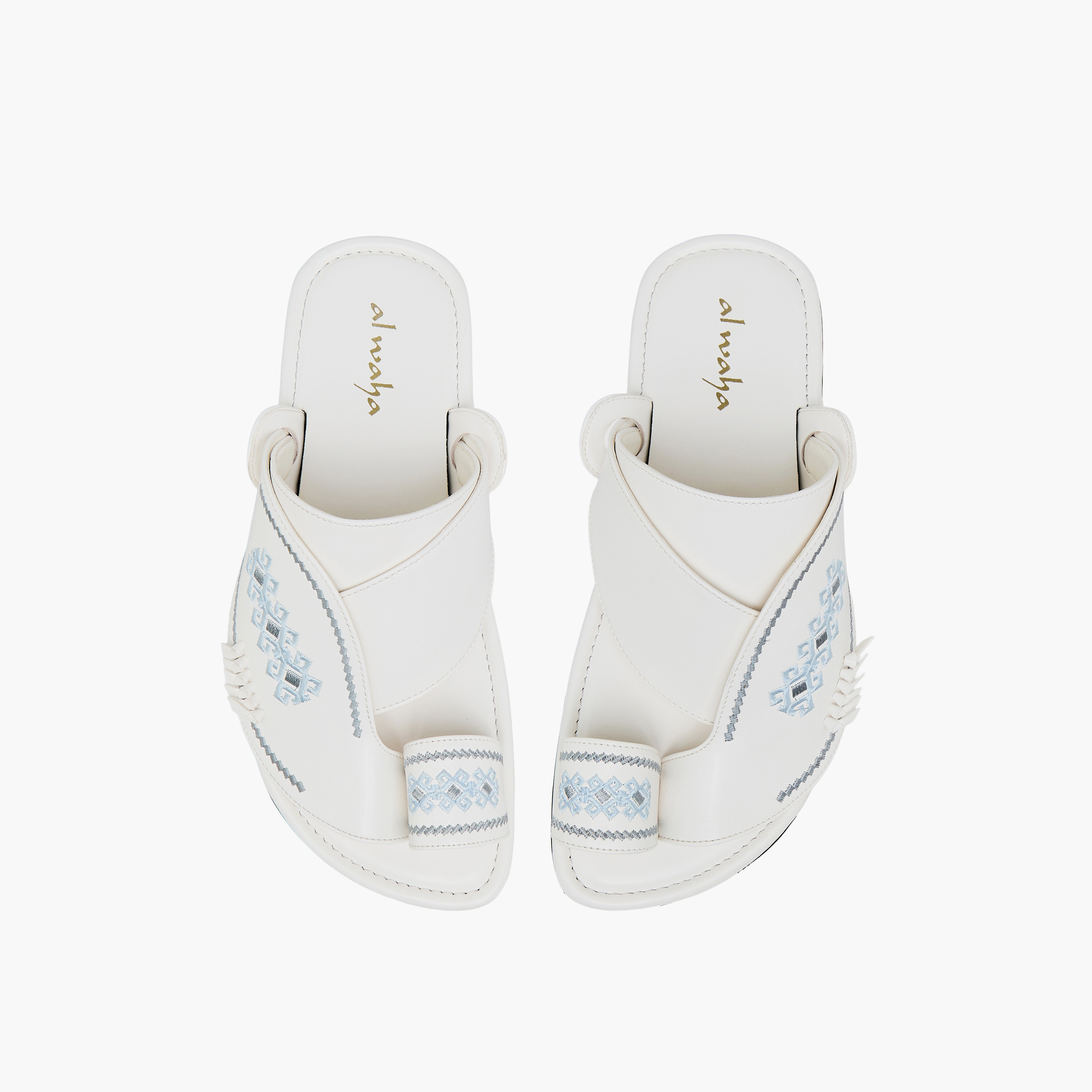 Al Waha Men Embroidered Arabic Sandals-men-shoes-sandals-image-1