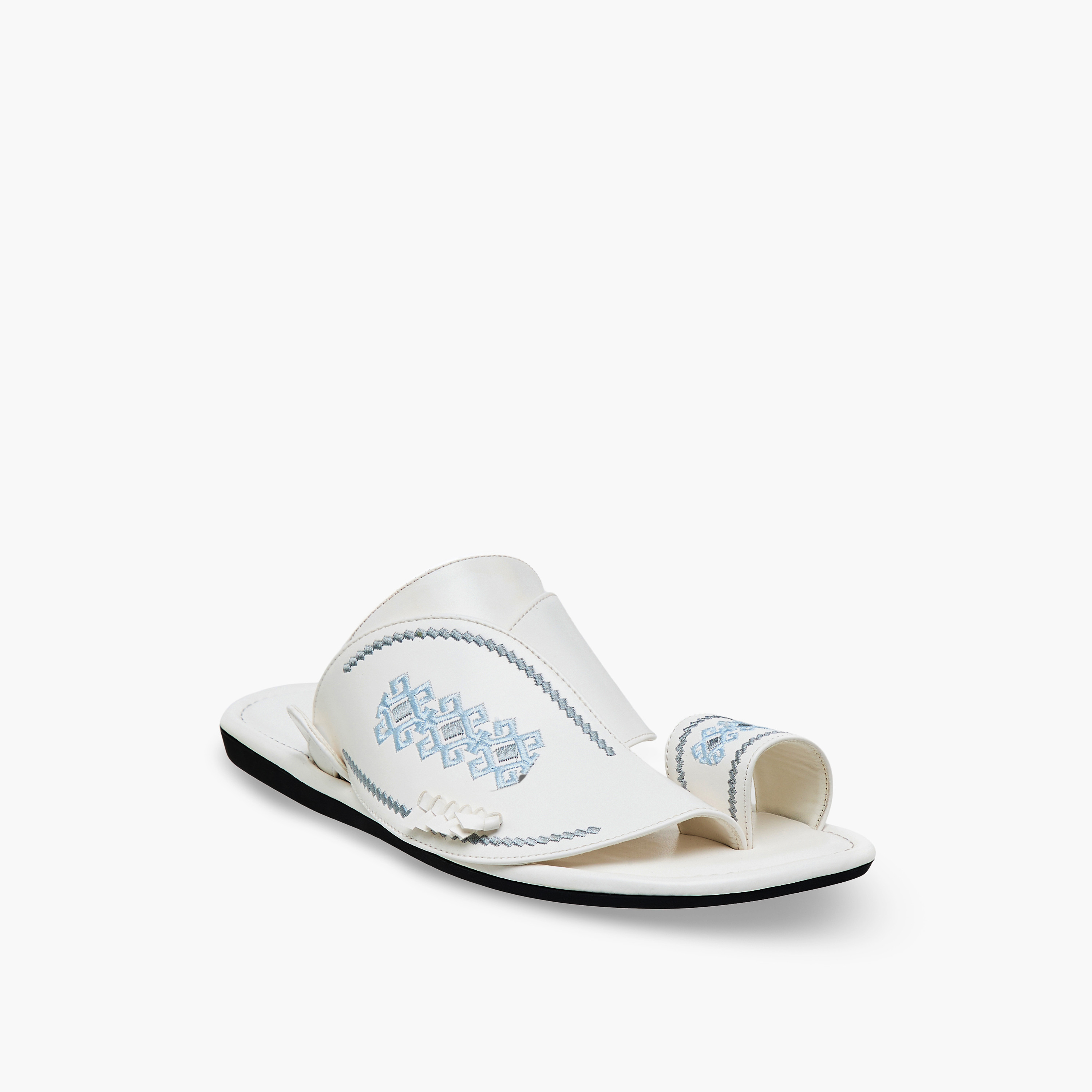 Al Waha Men Embroidered Arabic Sandals-men-shoes-sandals-image-2