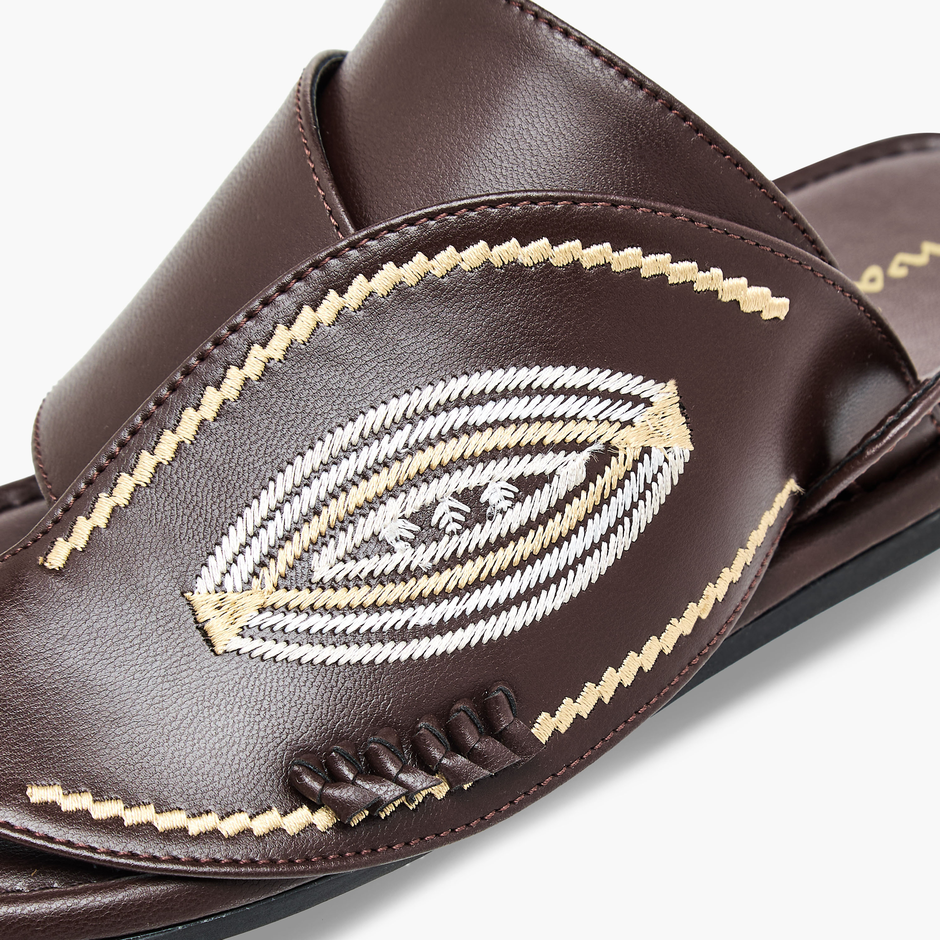 Al Waha Men Embroidered Arabic Sandals-men-shoes-sandals-image-4