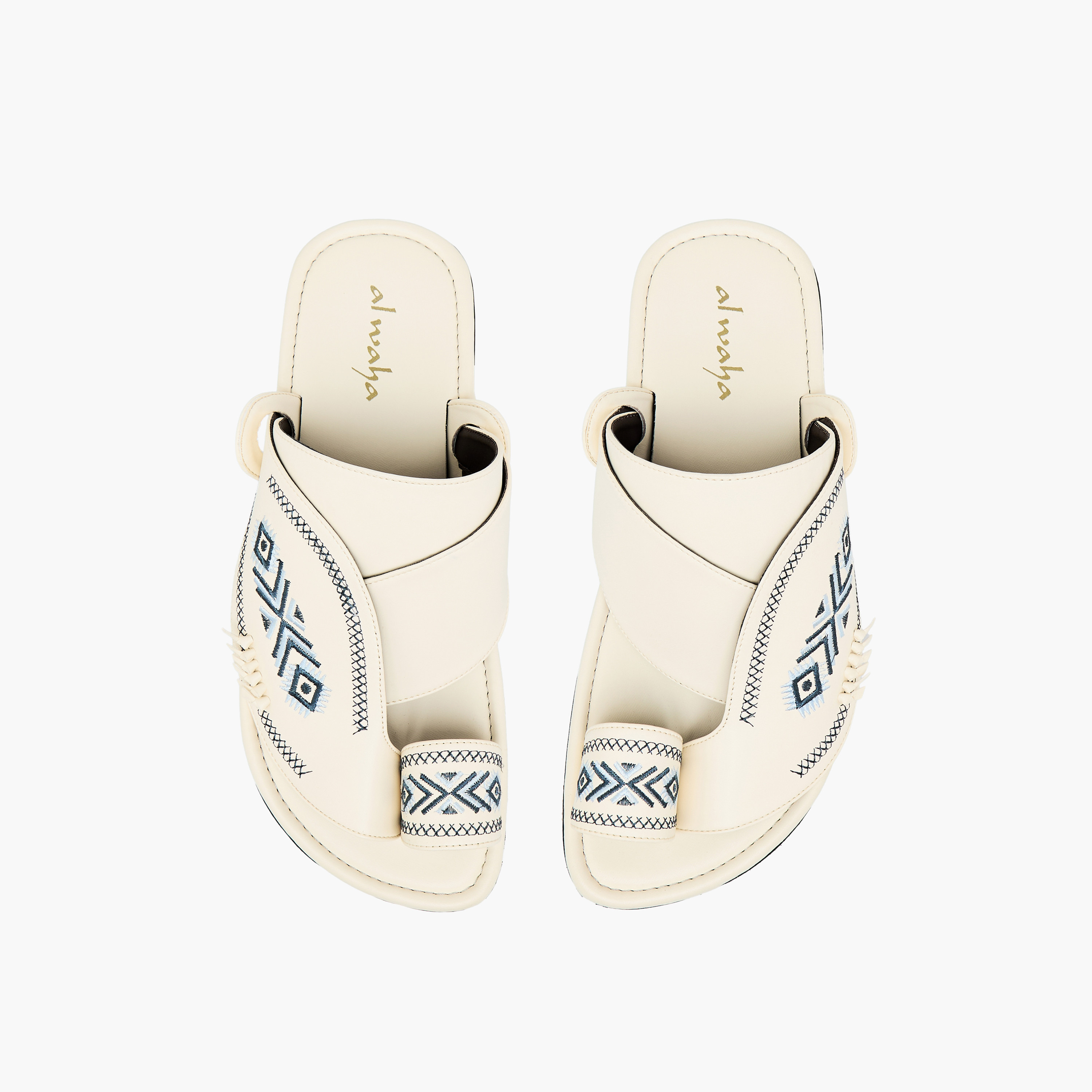 Al Waha Men Embroidered Arabic Sandals-men-shoes-sandals-image-1