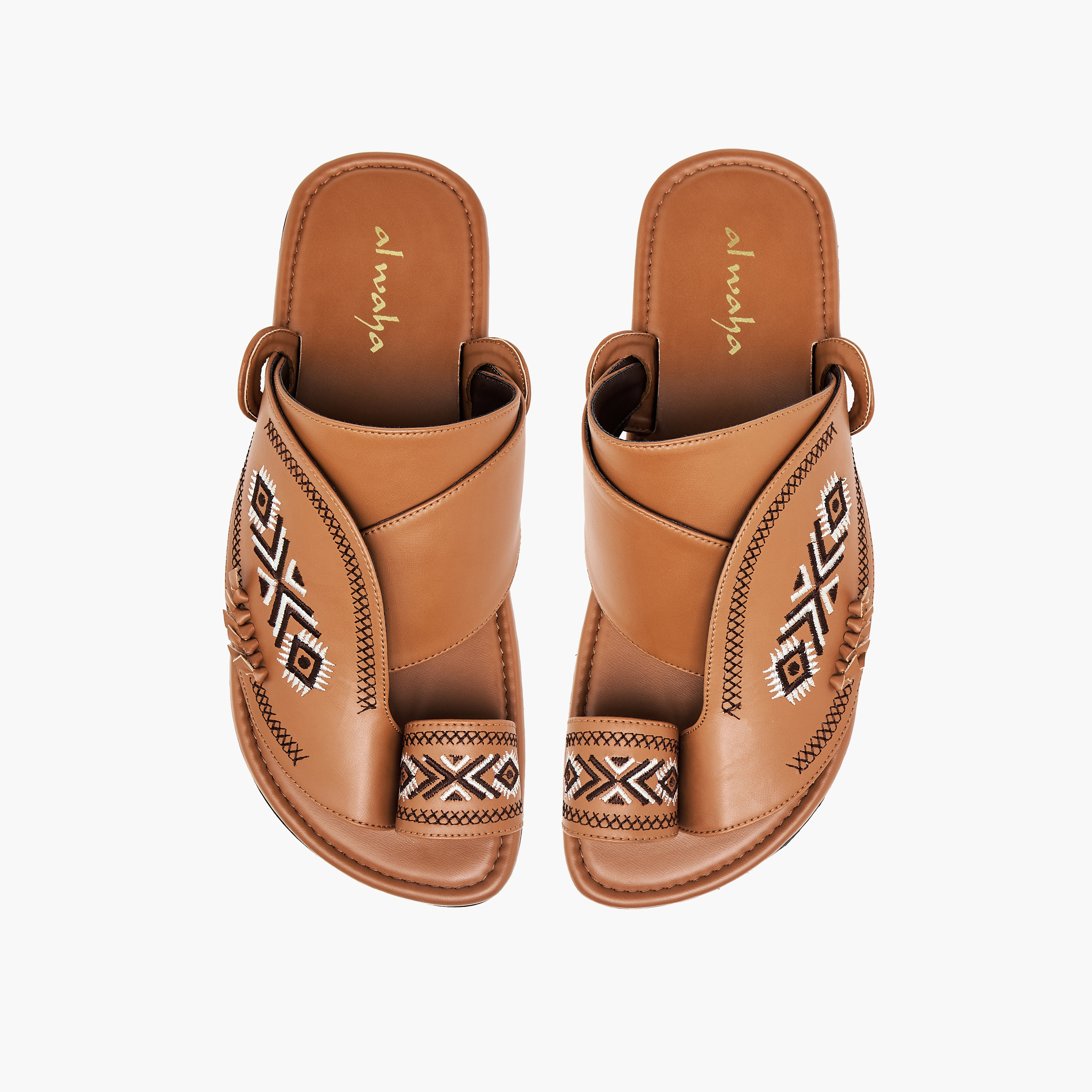Al Waha Men Embroidered Arabic Sandals-men-shoes-sandals-image-7