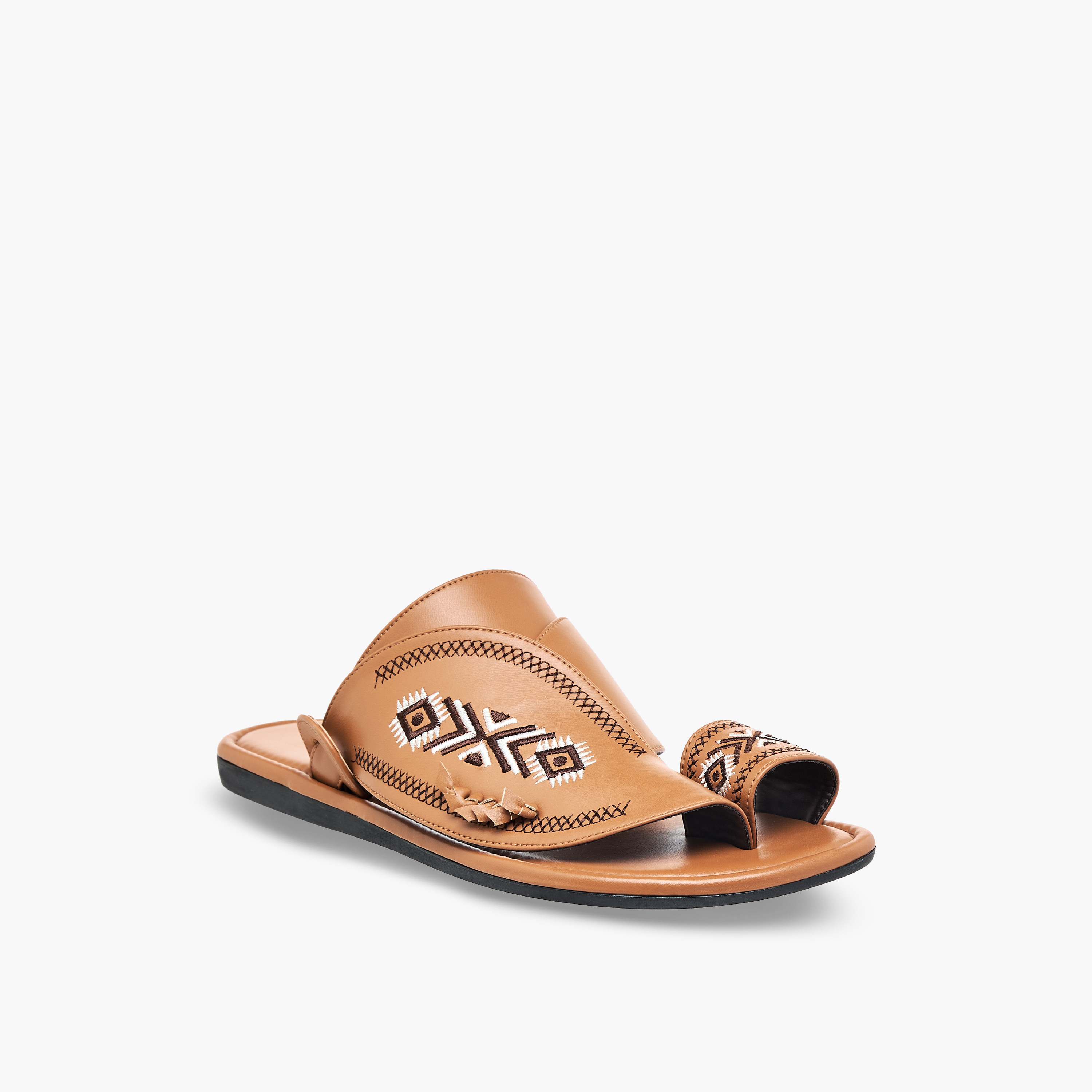 Al Waha Men Embroidered Arabic Sandals-men-shoes-sandals-image-8