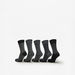 Duchini Textured Crew Length Socks - Set of 5-Men%27s Socks-thumbnailMobile-2
