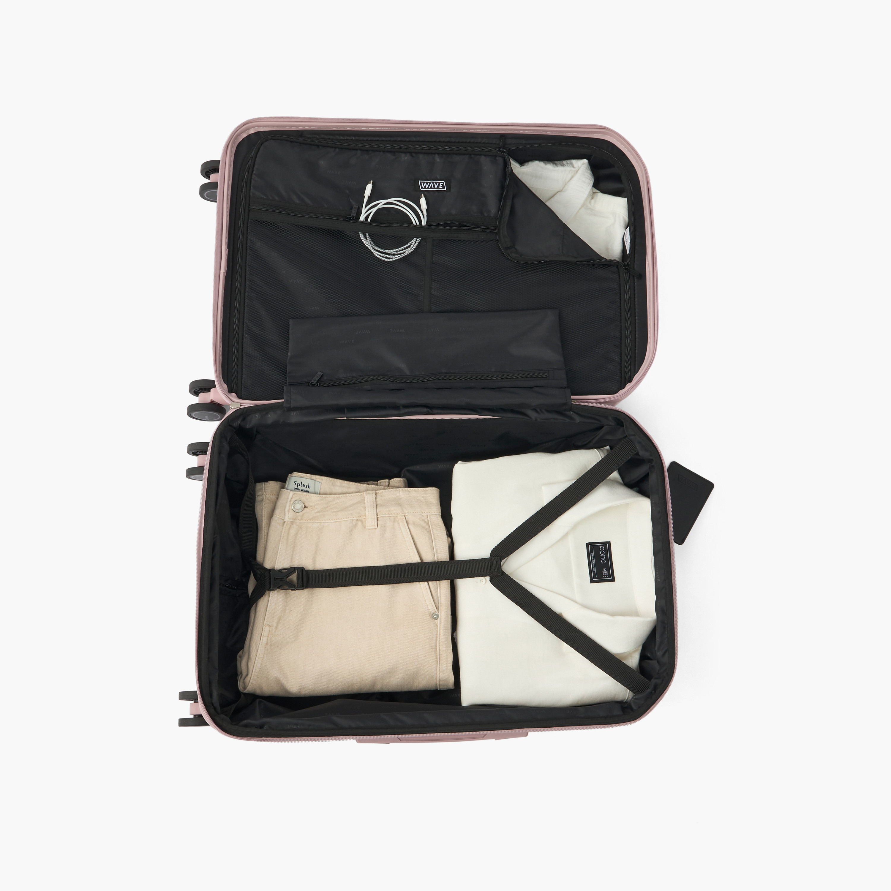 شنطة سفر صلبة بعجلات ومقبض قابل للسحب من ويف - 24 بوصة-travel-luggagesandbags-luggage-image-9