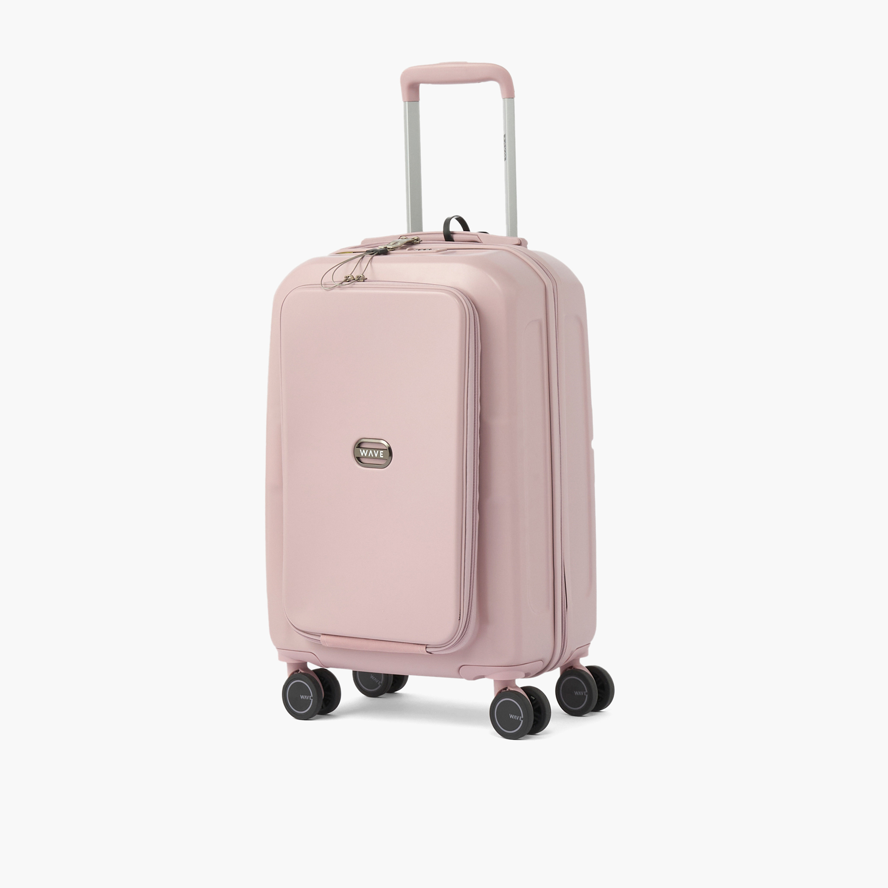 WAVE Solid Hardcase Luggage Trolley with Retractable Handle - 20 inches Cabin Bag-travel-luggagesandbags-luggage-image-1