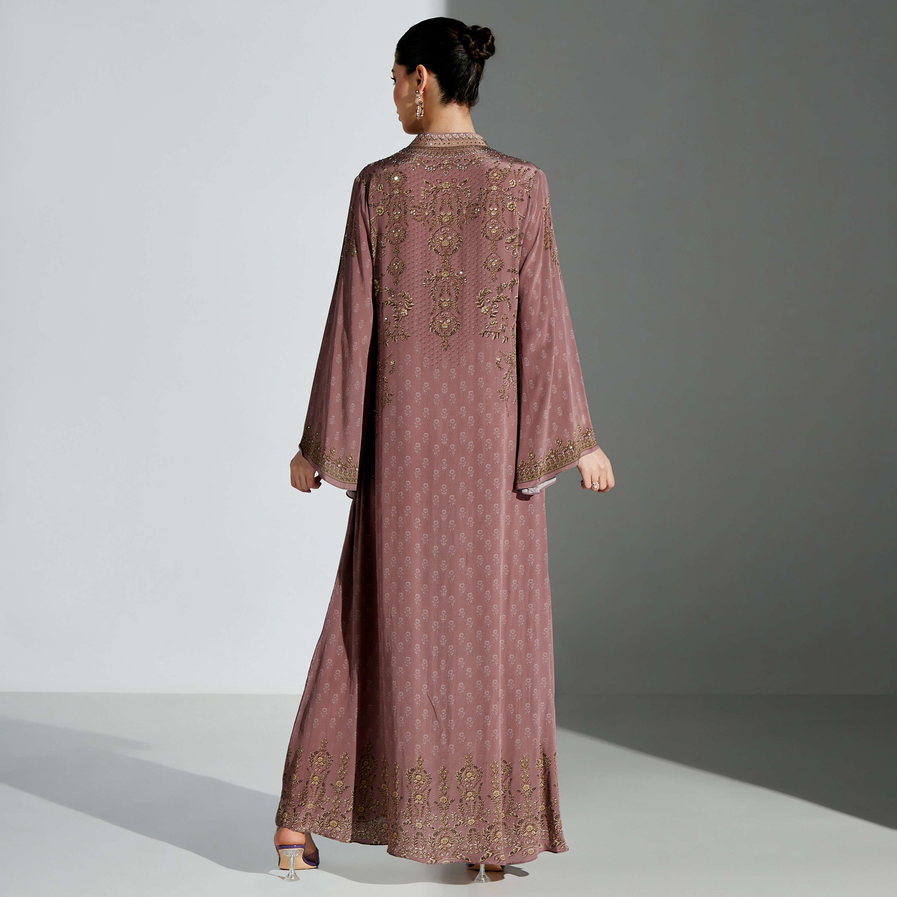 Nirraamyaa Embellished Kaftan with Flared Sleeves-women-arabicclothing-kaftan-image-10