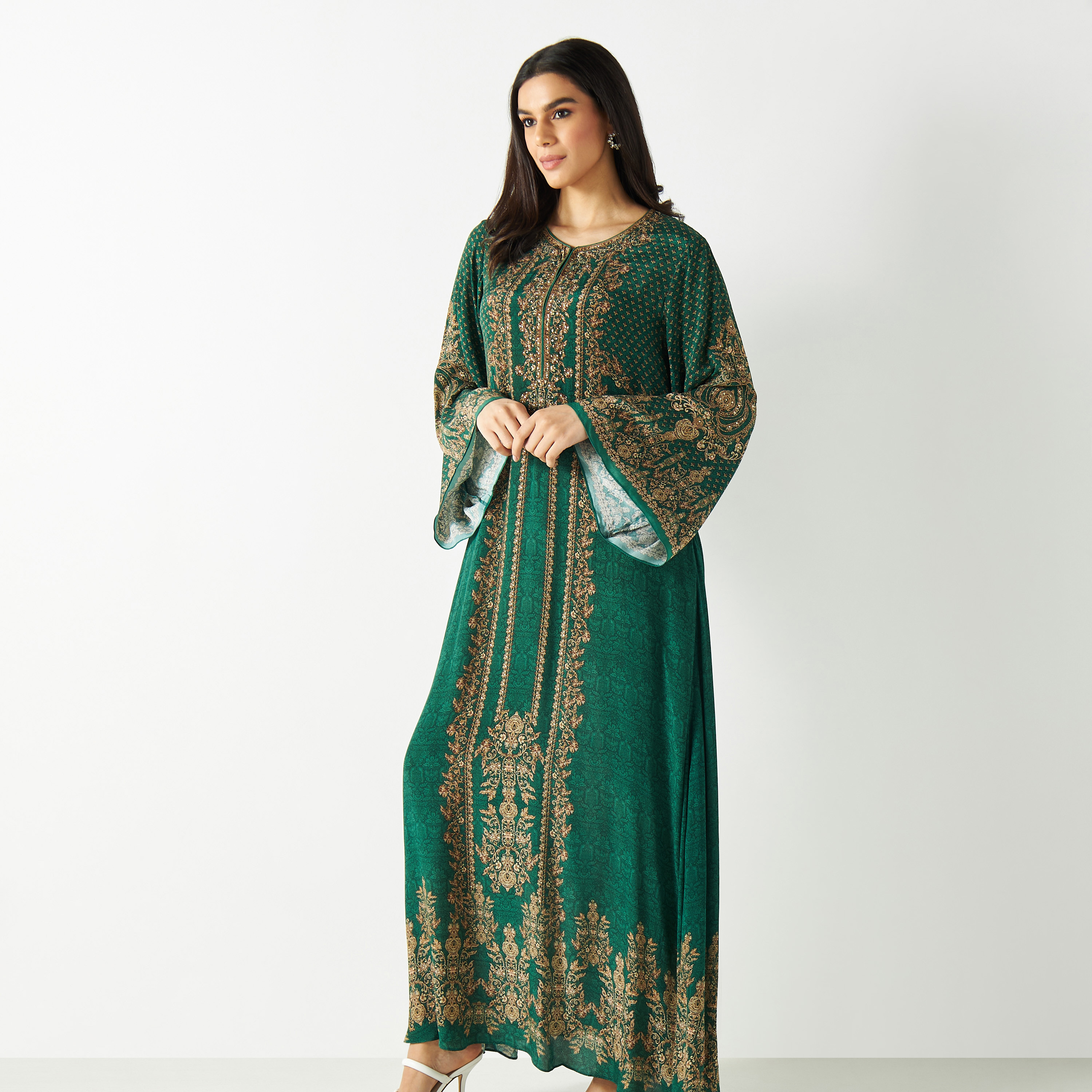 Embellished maxi kaftan best sale