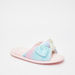 Textured Slip-On Bedroom Slide Slippers with Bow Detail-Girl%27s Bedroom Slippers-thumbnailMobile-1