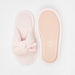 Textured Slip-On Bedroom Slide Slippers with Bow Detail-Girl%27s Bedroom Slippers-thumbnail-5