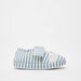 Striped Bedroom Slippers with Hook and Loop Closure-Boy%27s Bedroom Slippers-thumbnailMobile-0