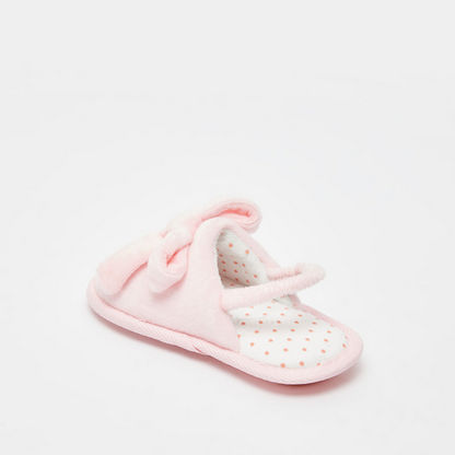 Bow Accent Bedroom Slide Slippers