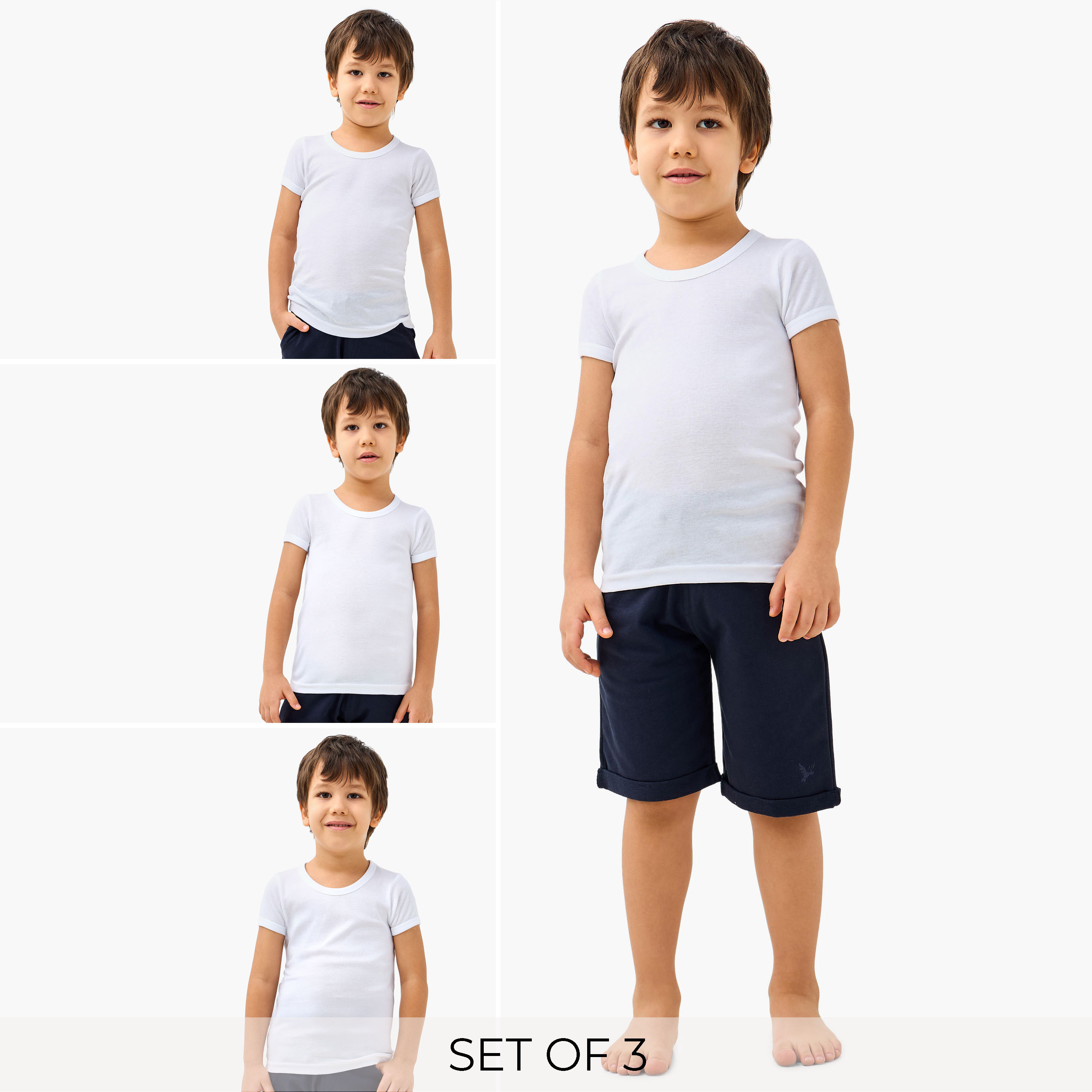 Juniors Solid Vest with Round Neck-boys-clothing-innerwear-vests-image-1