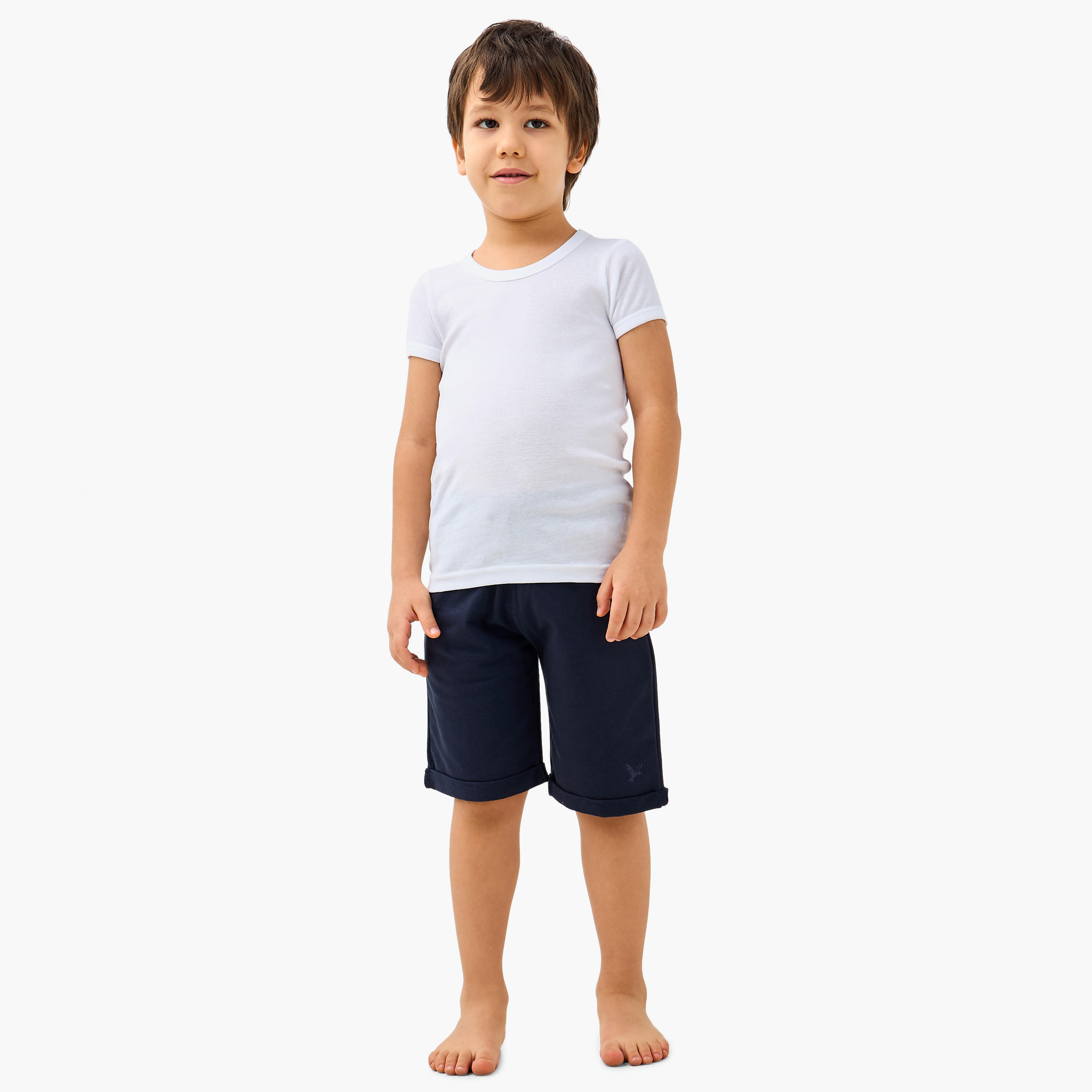 Juniors Solid Vest with Round Neck-boys-clothing-innerwear-vests-image-3
