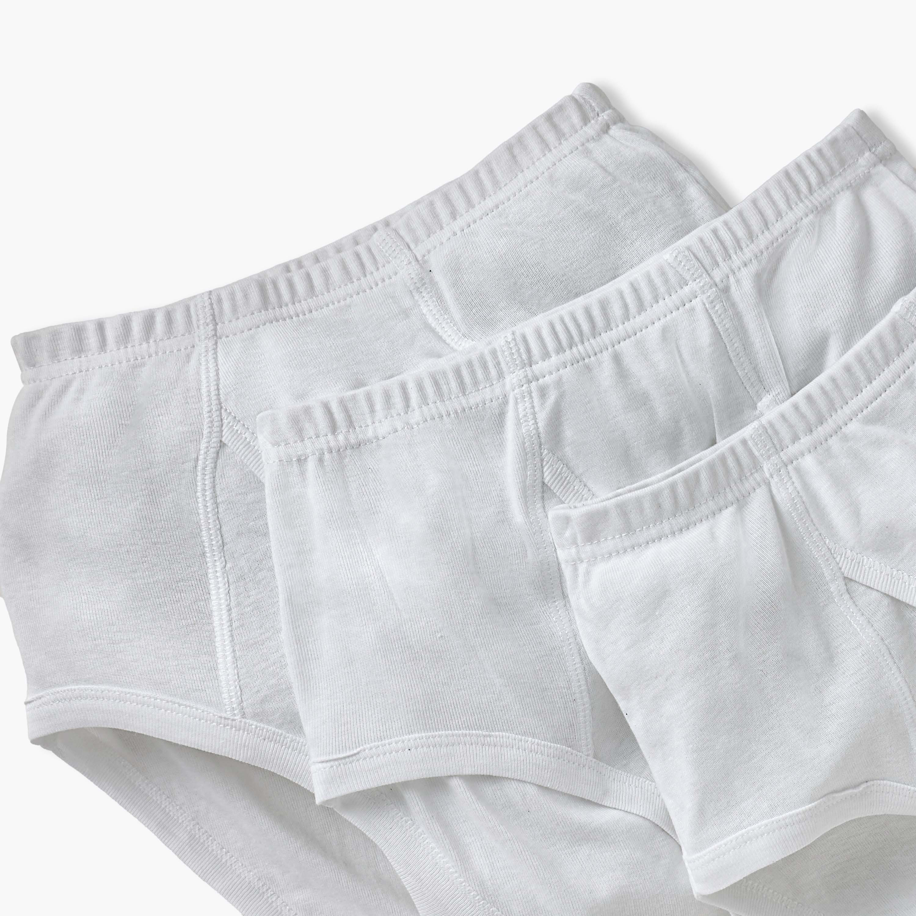 Juniors Solid Breifs with Elasticised Waistband - Set of 3-boys-clothing-innerwear-boxersandbriefs-image-3