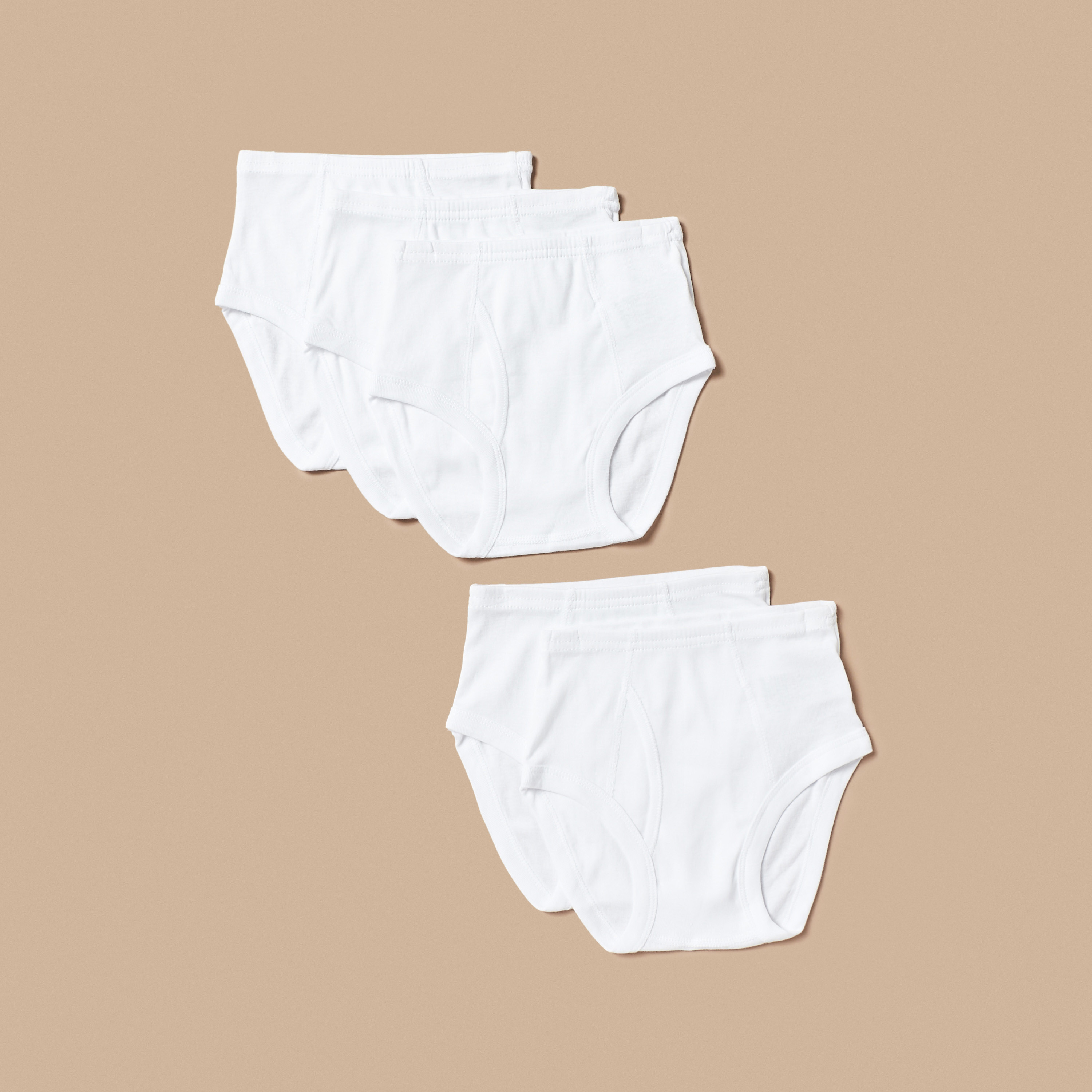 Buy Juniors Solid Briefs with Elasticised Waistband Set of 5