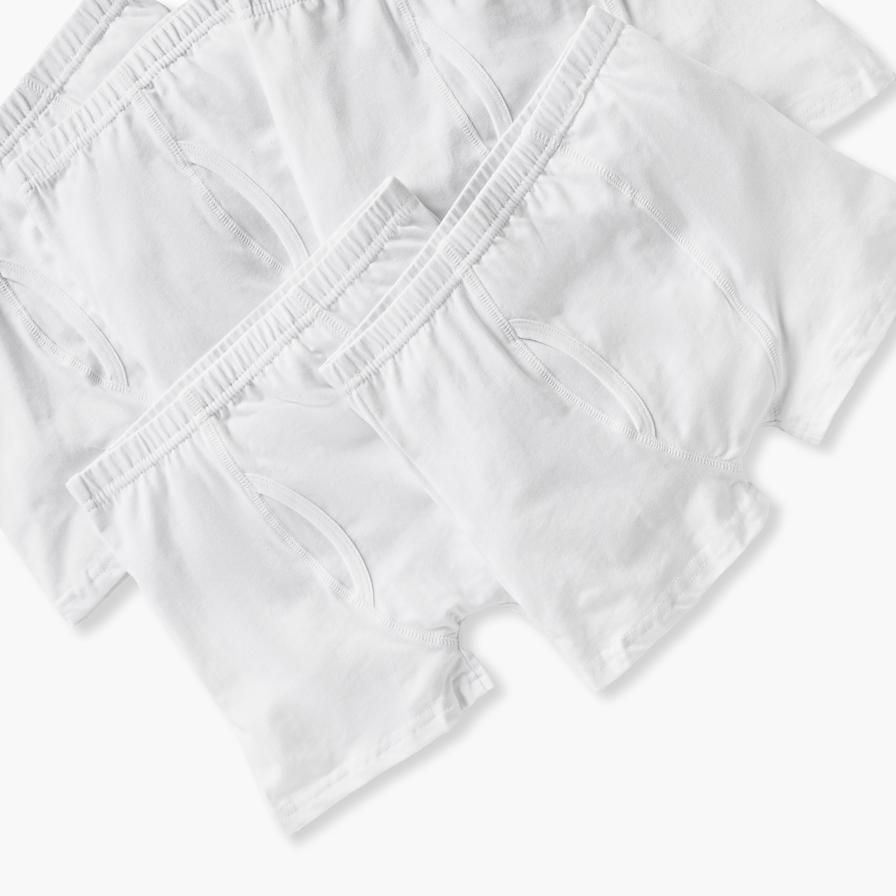 Juniors Solid Boxers with Elasticised Waistband - Set of 5-boys-clothing-innerwear-boxersandbriefs-image-4