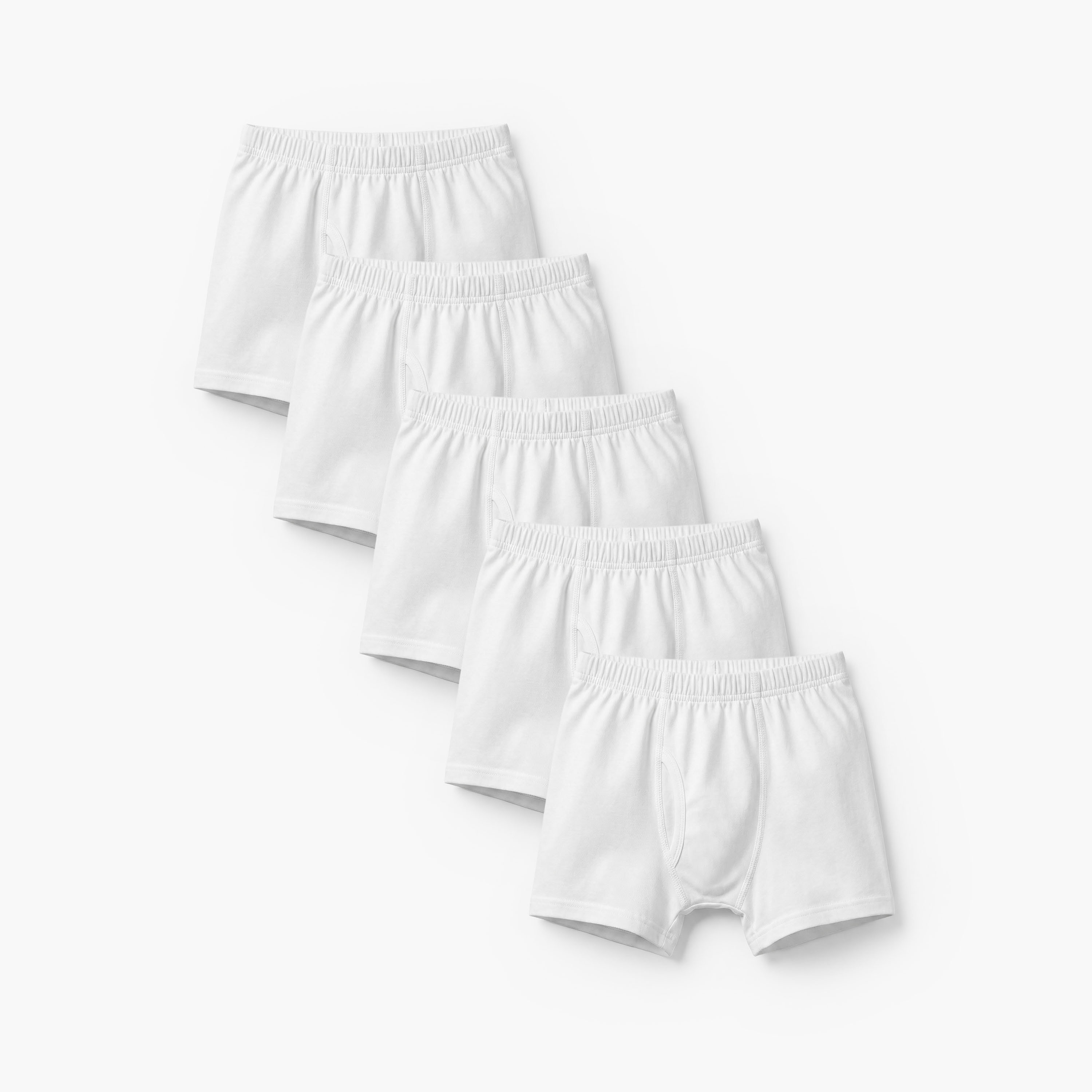 Juniors Solid Boxers with Elasticised Waistband - Set of 5-boys-clothing-innerwear-boxersandbriefs-image-1