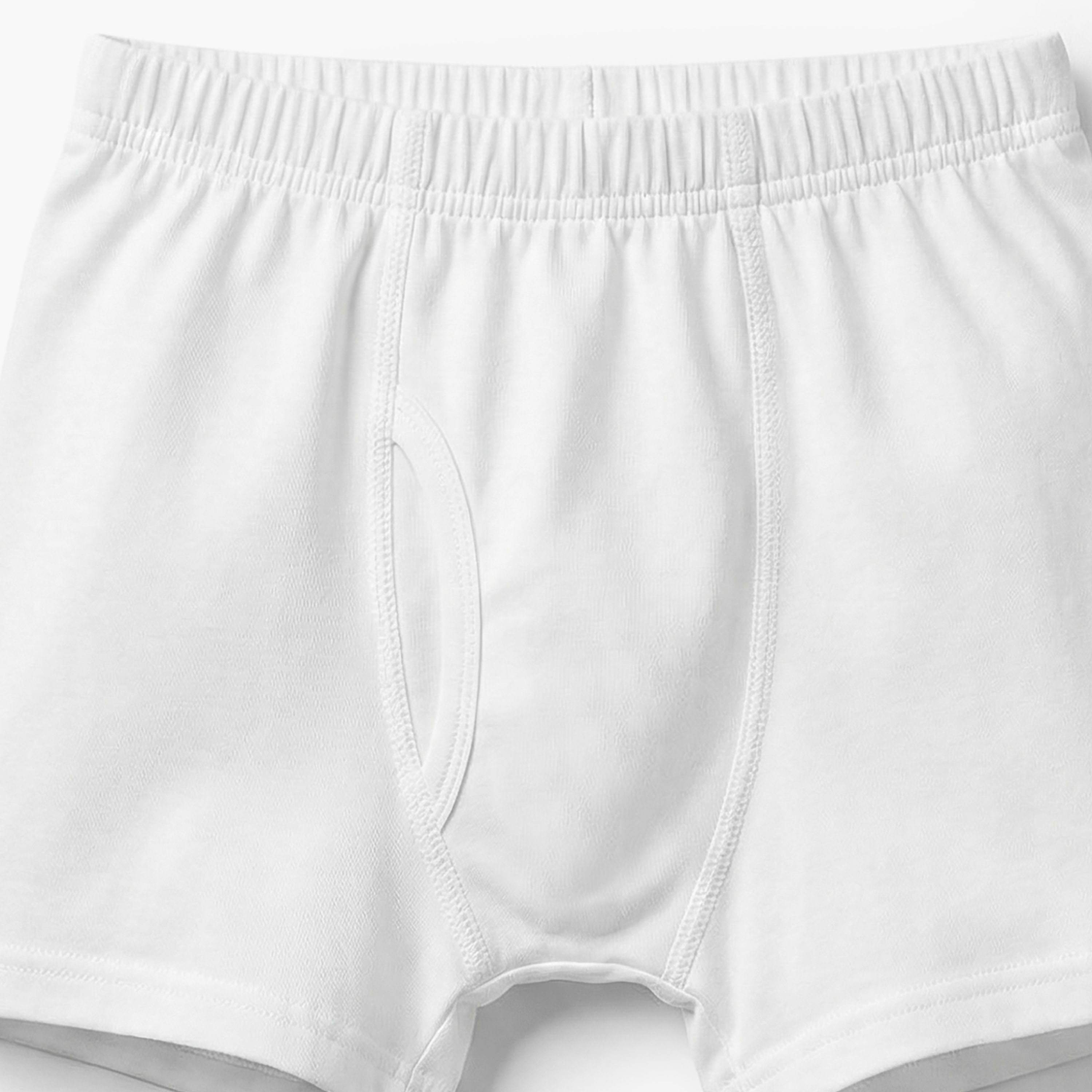 Juniors Solid Boxers with Elasticised Waistband - Set of 5-boys-clothing-innerwear-boxersandbriefs-image-4