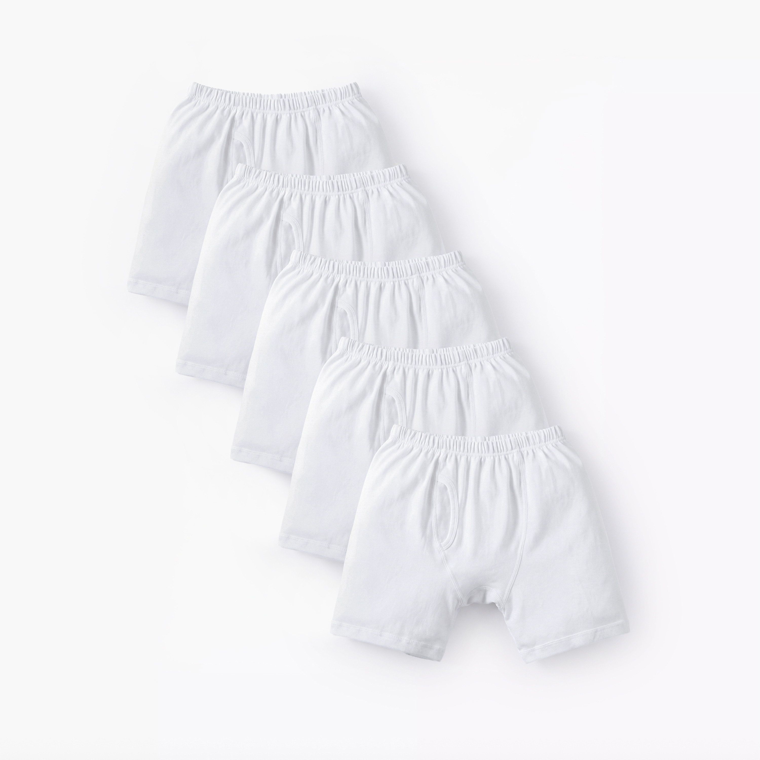 Juniors Solid Boxers with Elasticised Waistband - Set of 5-boys-clothing-innerwear-boxersandbriefs-image-1