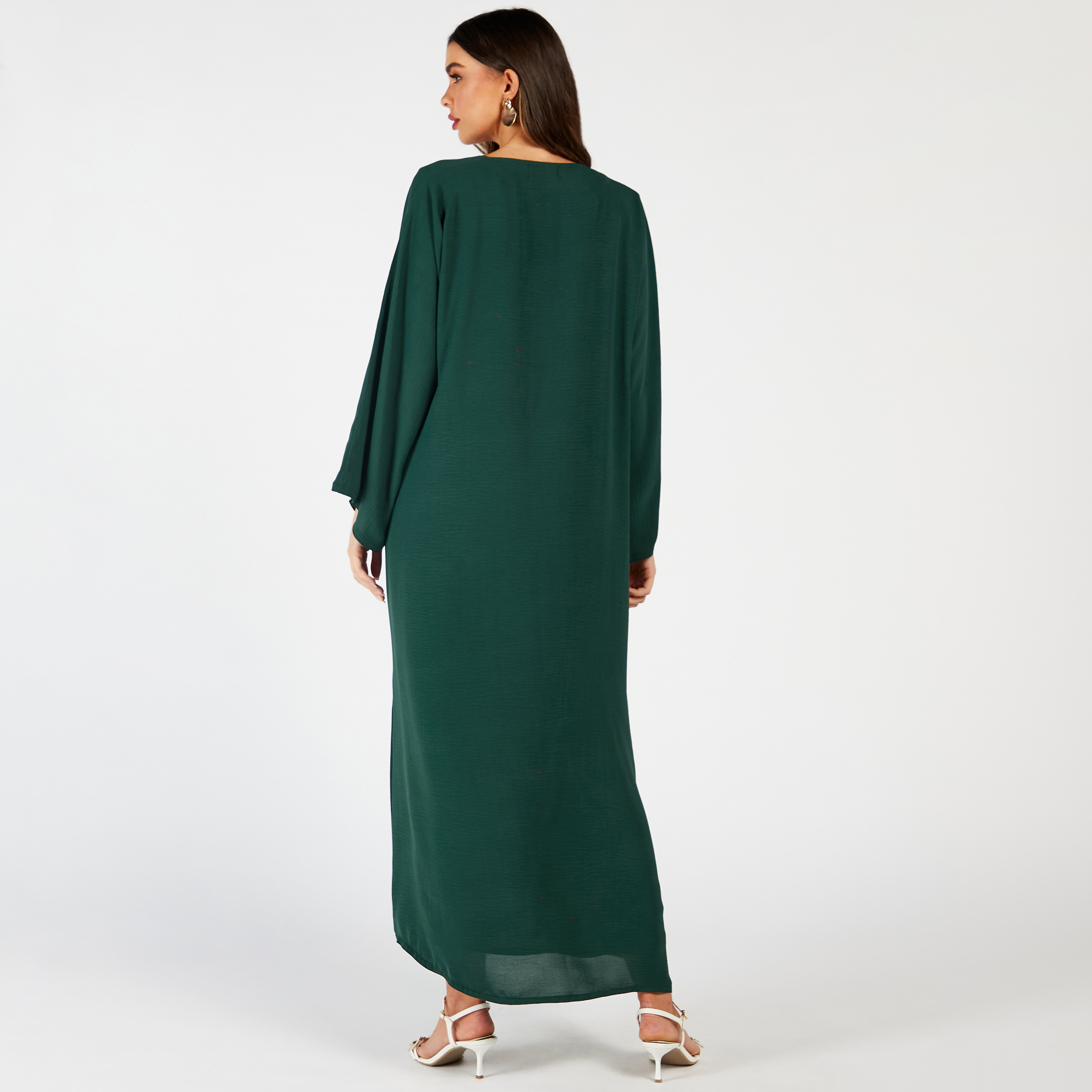 طقم عباية قطعتين بارزة الملمس من نُخبة-women-arabicclothing-abayas-image-5