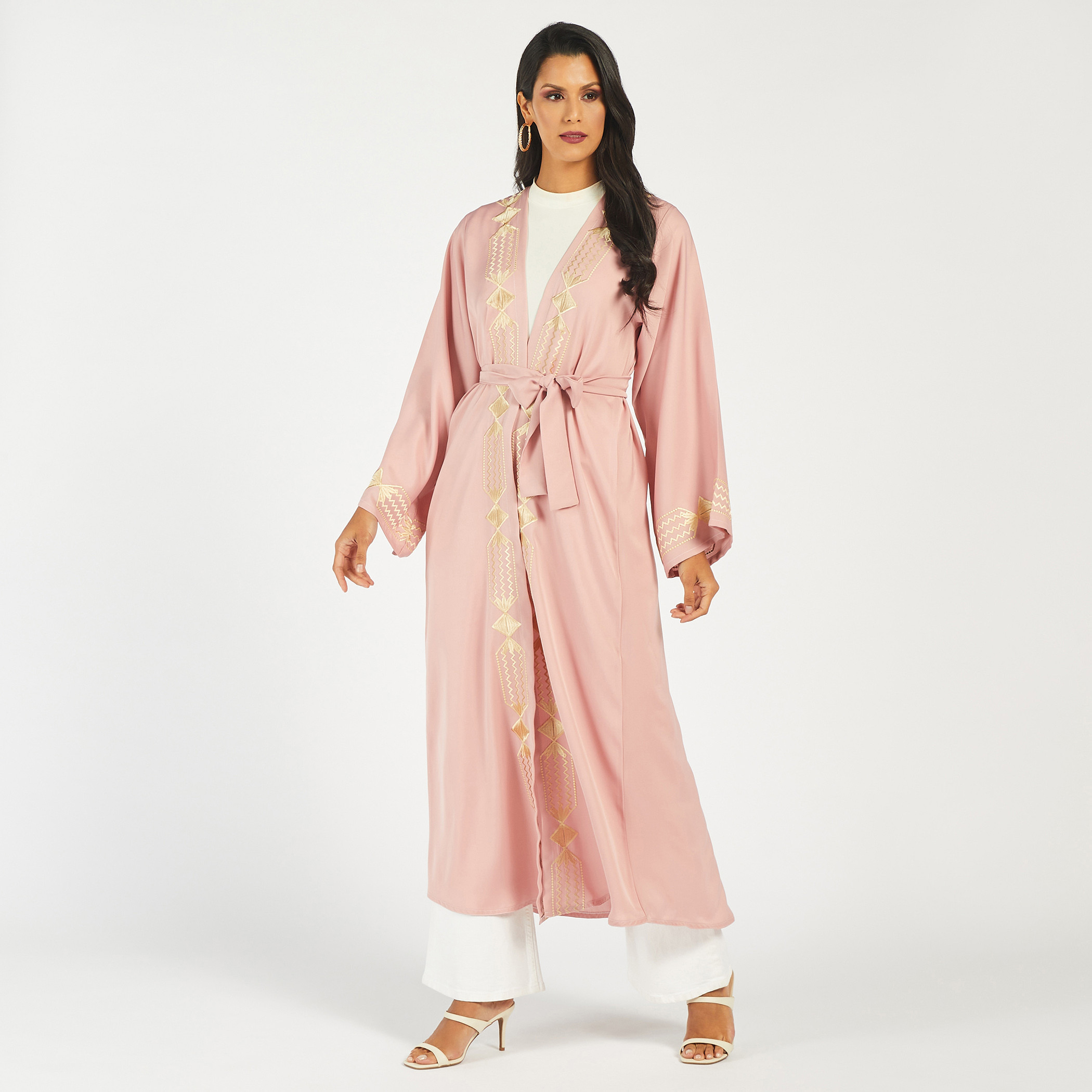 Nukhbaa Embroidered Abaya with Belt Tie-Ups-women-arabicclothing-abayas-image-2