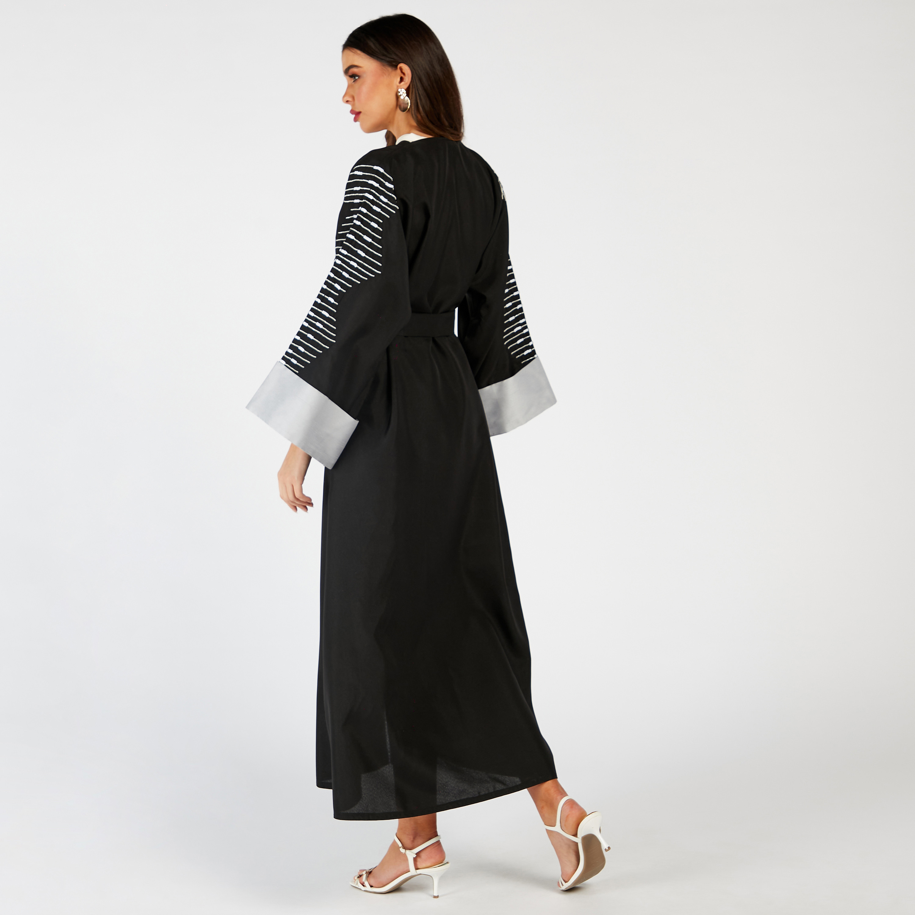Nukhbaa Embroidered Abaya with Hijab Set-women-arabicclothing-abayas-image-5