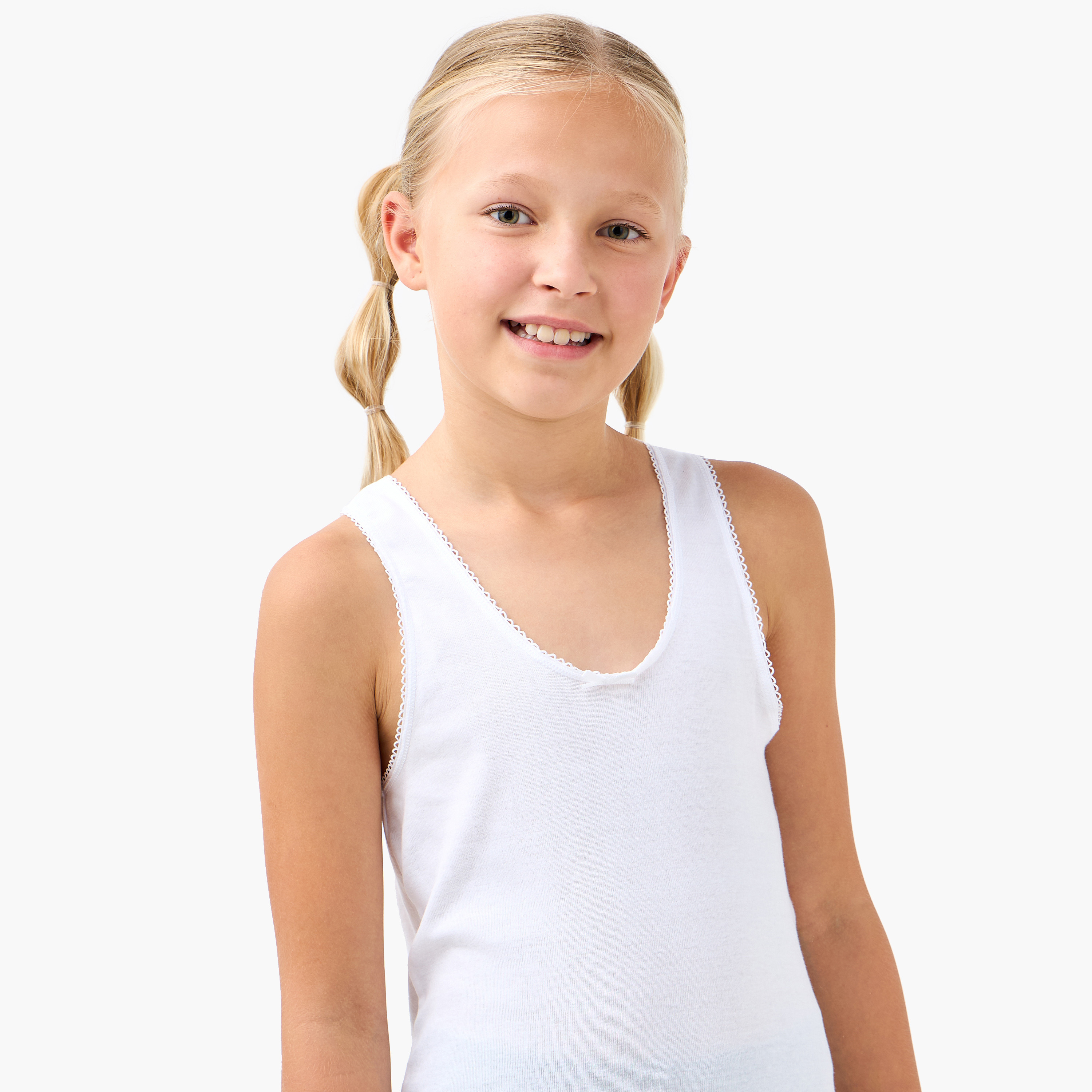 Juniors Solid Vest with Lace Detail - Set of 3-girls-clothing-innerwear-vests-image-7