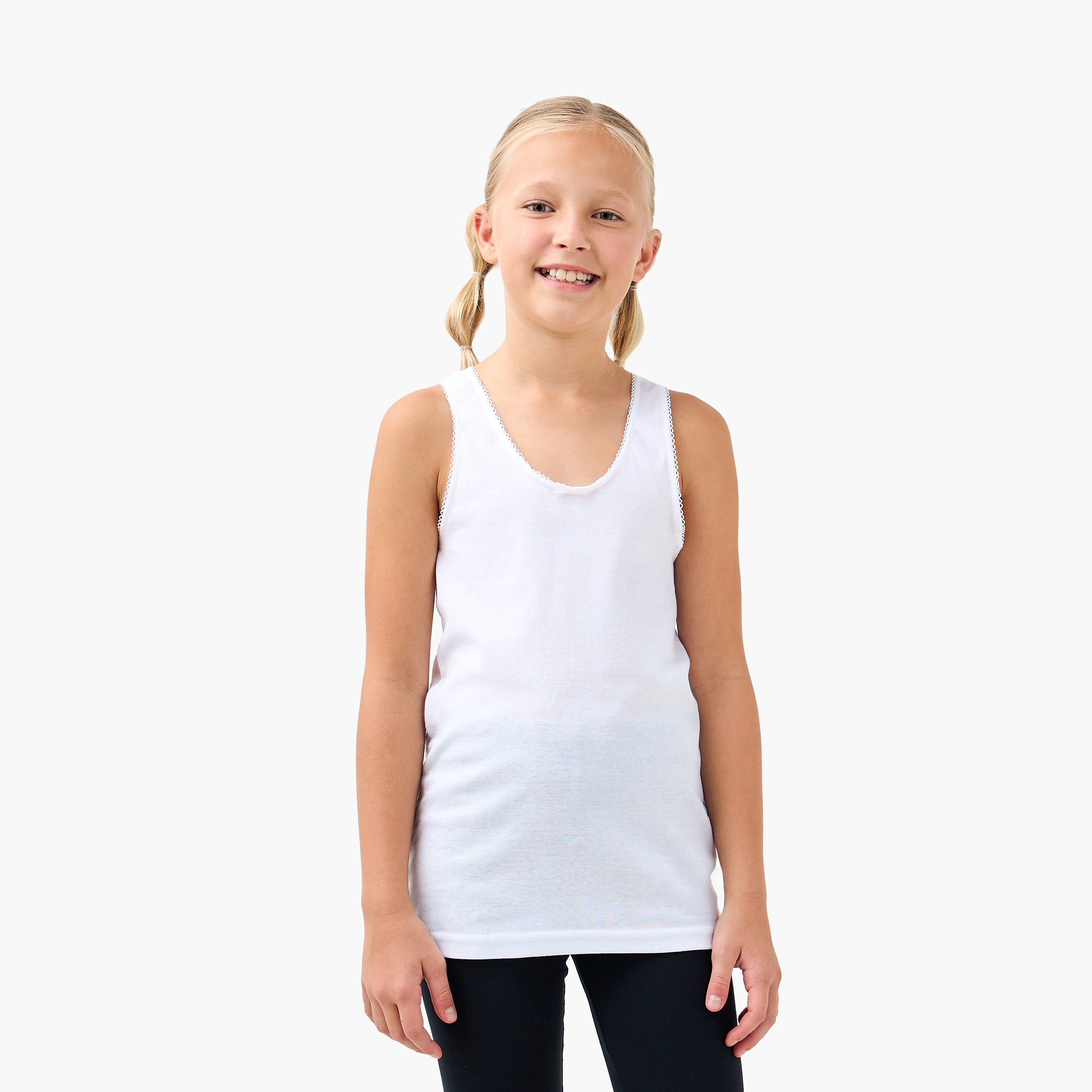 Juniors Solid Vest with Lace Detail - Set of 3-girls-clothing-innerwear-vests-image-8