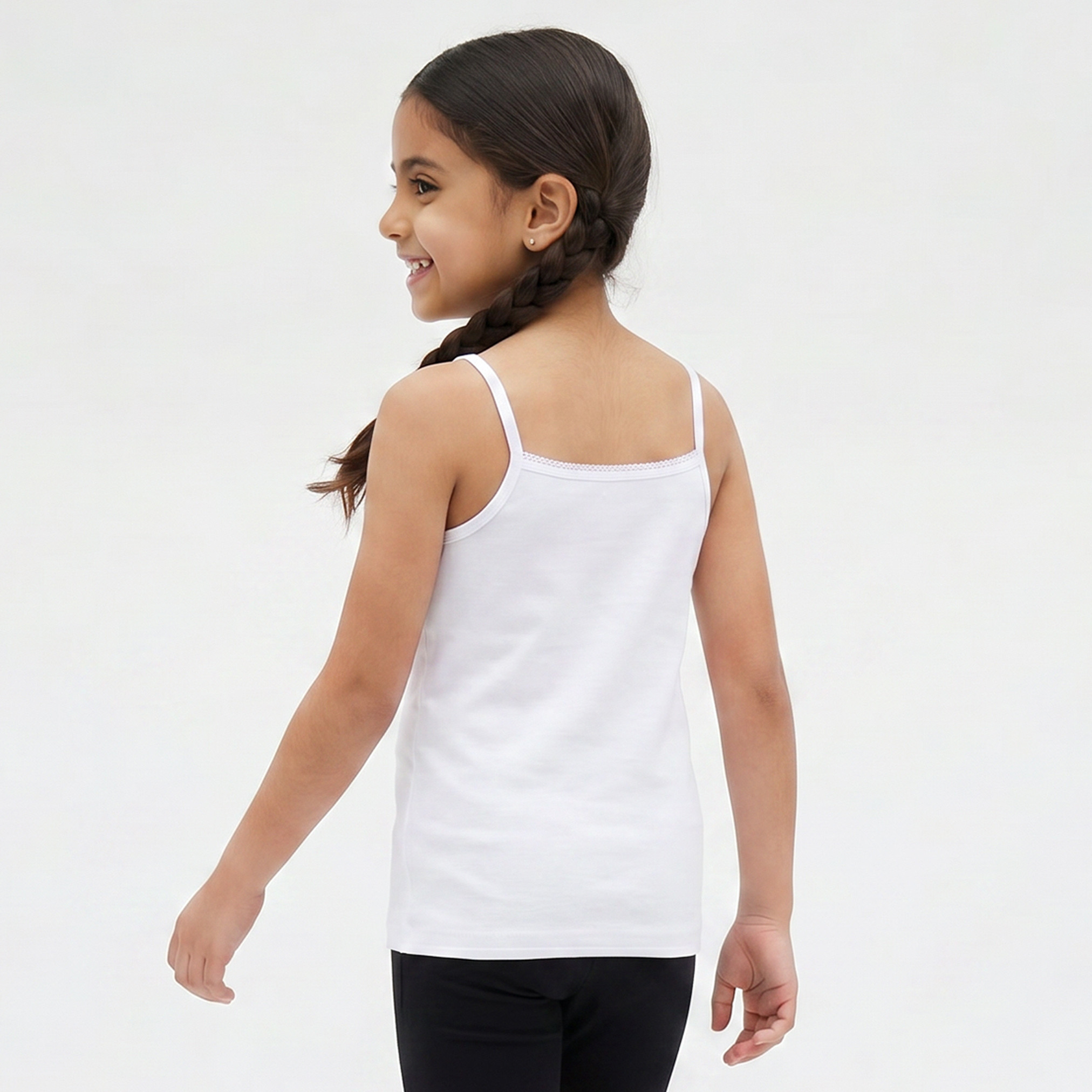 Juniors Solid Camisole with Spaghetti Straps - Set of 3-girls-clothing-innerwear-vests-image-3