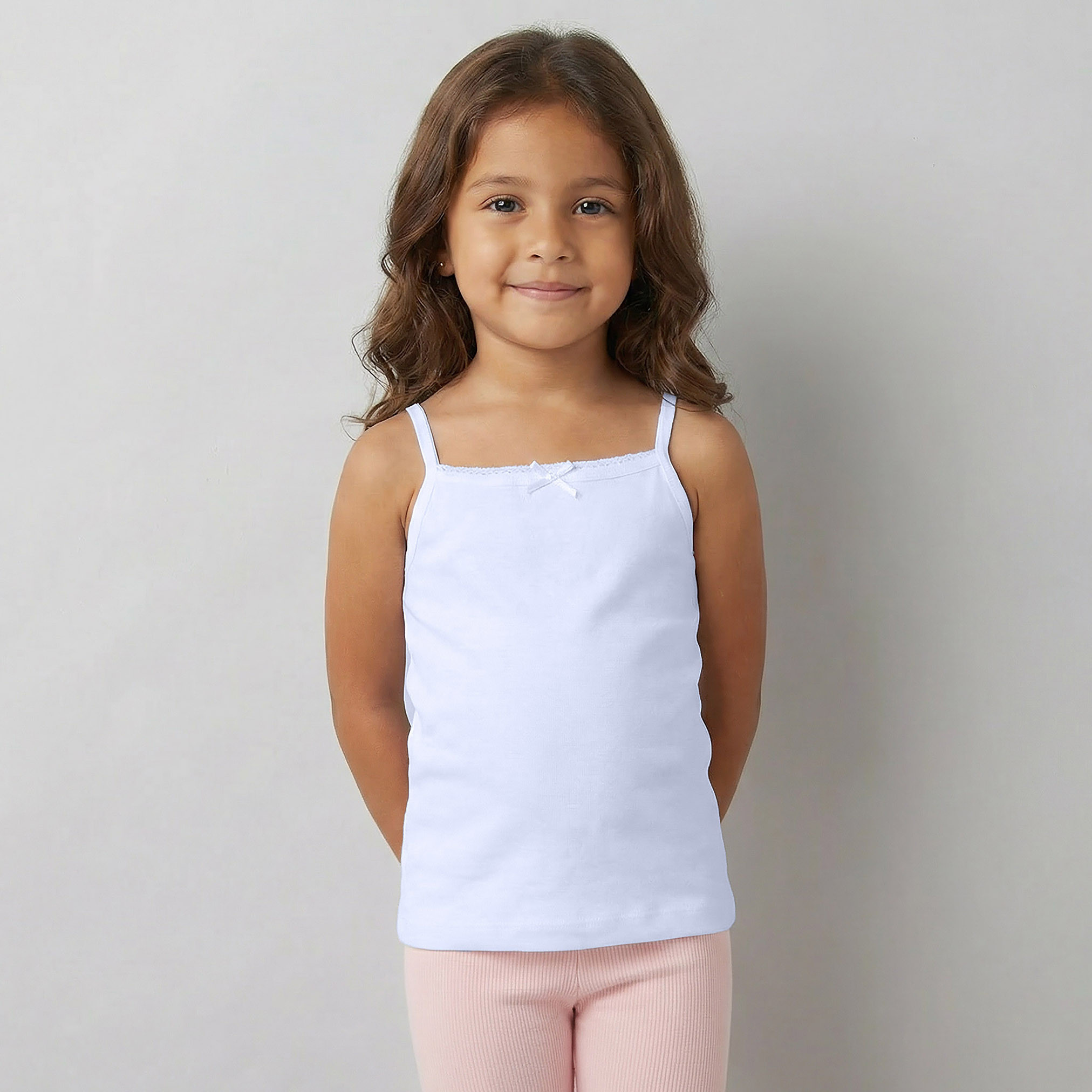 قميص داخلي بحمالات رفيعة وفيونكة من جونيورز - طقم من 3 قطع-girls-clothing-innerwear-vests-image-1