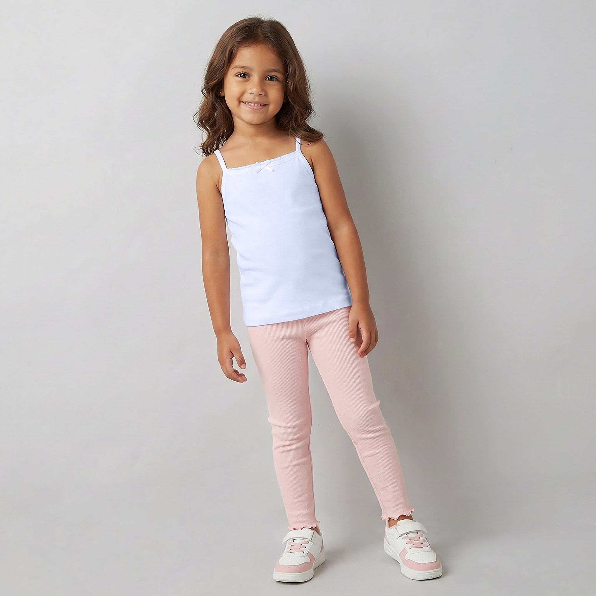 Pack of 3 Juniors Bow Detail Camisole with Spaghetti Straps-girls-clothing-innerwear-vests-image-2