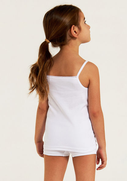 Juniors Bow Detail Vest with Spaghetti Straps