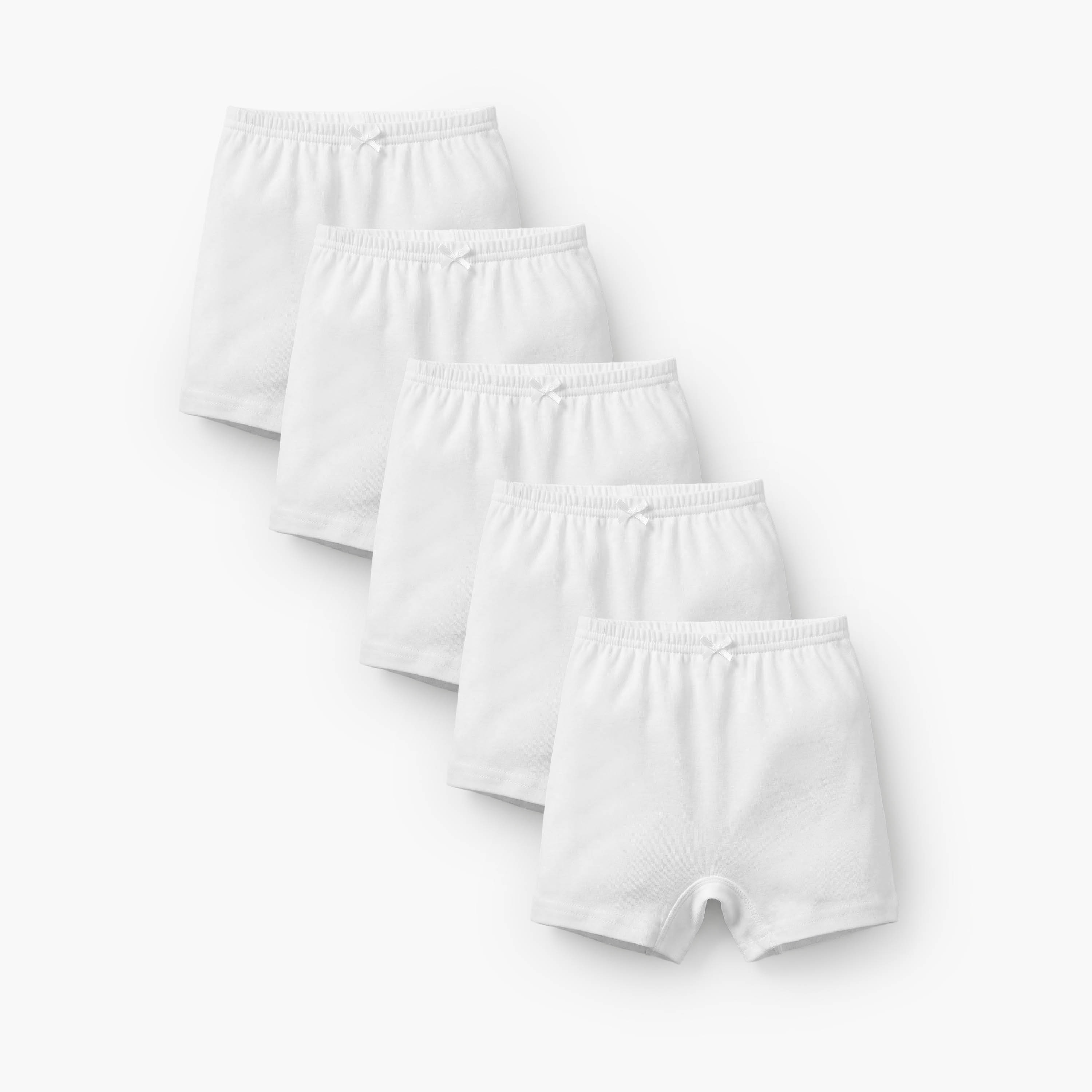 سراويل بوكسر سادة بخصر مطّاطي من جونيورز - طقم من 5 قطع-girls-clothing-multipacks-image-1