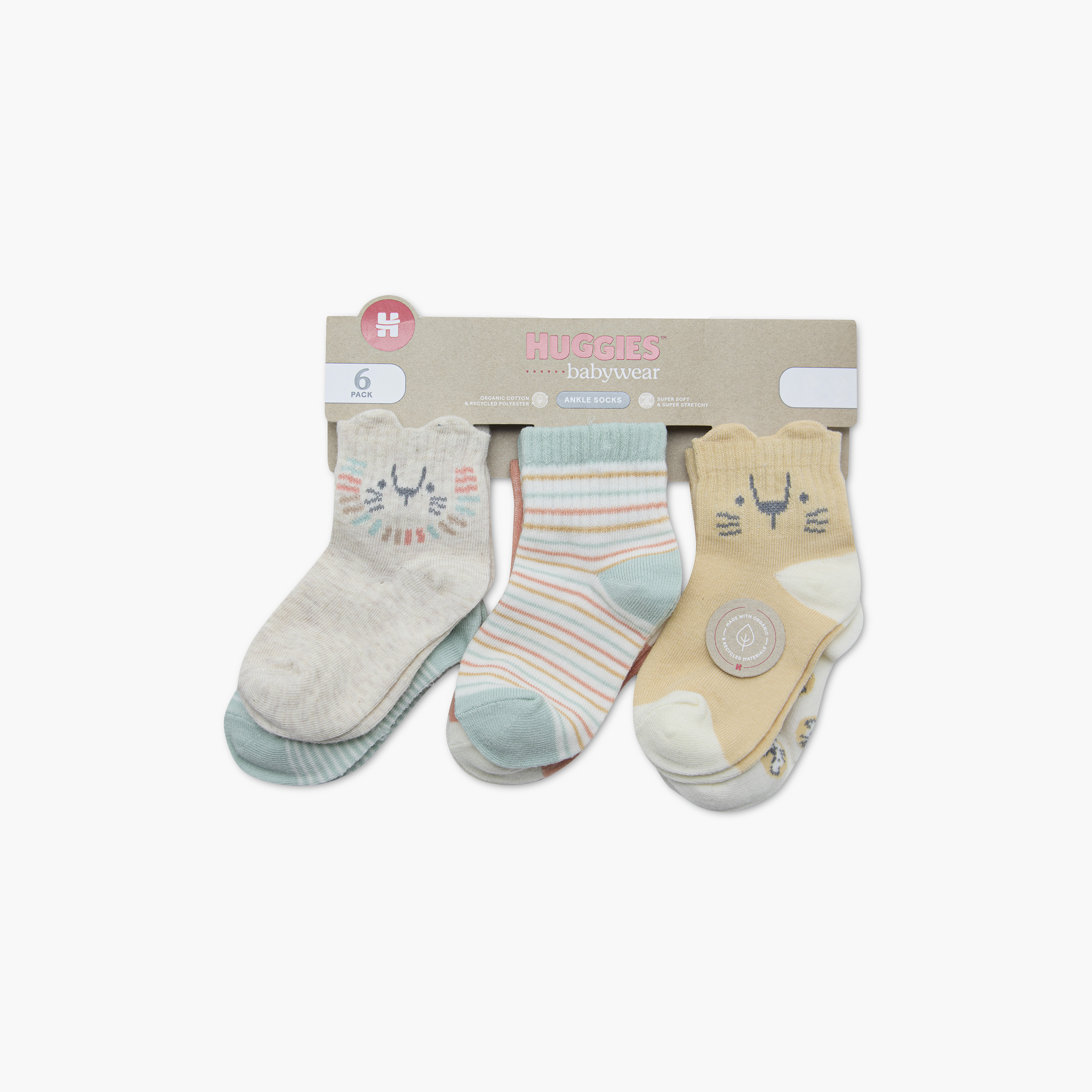 طقم جوارب مطبوعة (6 أزواج) من هاجيز-baby-boys-clothing-bodysuits-image-2