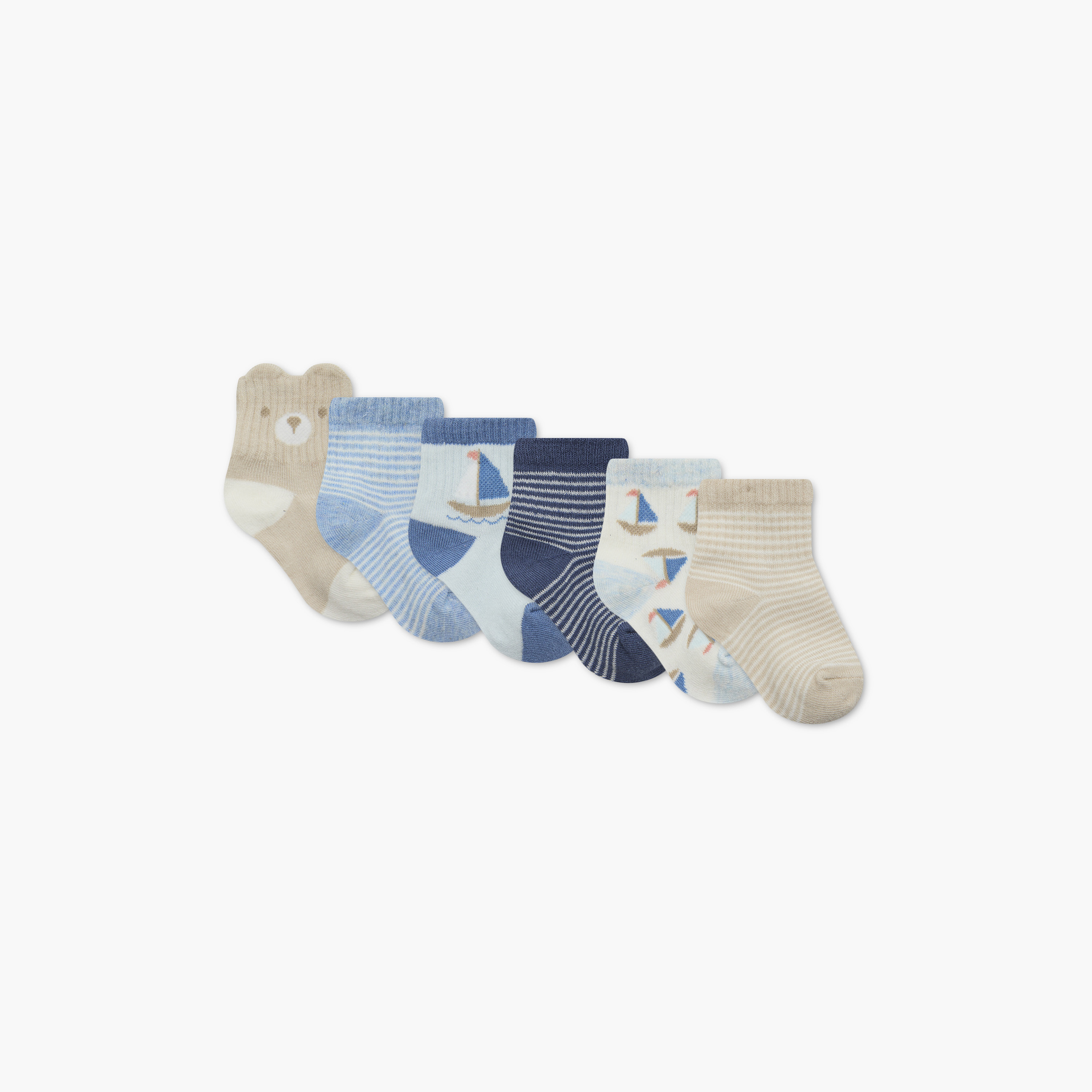 Huggies 6-Pairs Printed Socks-baby-boys-clothing-bodysuits-image-1