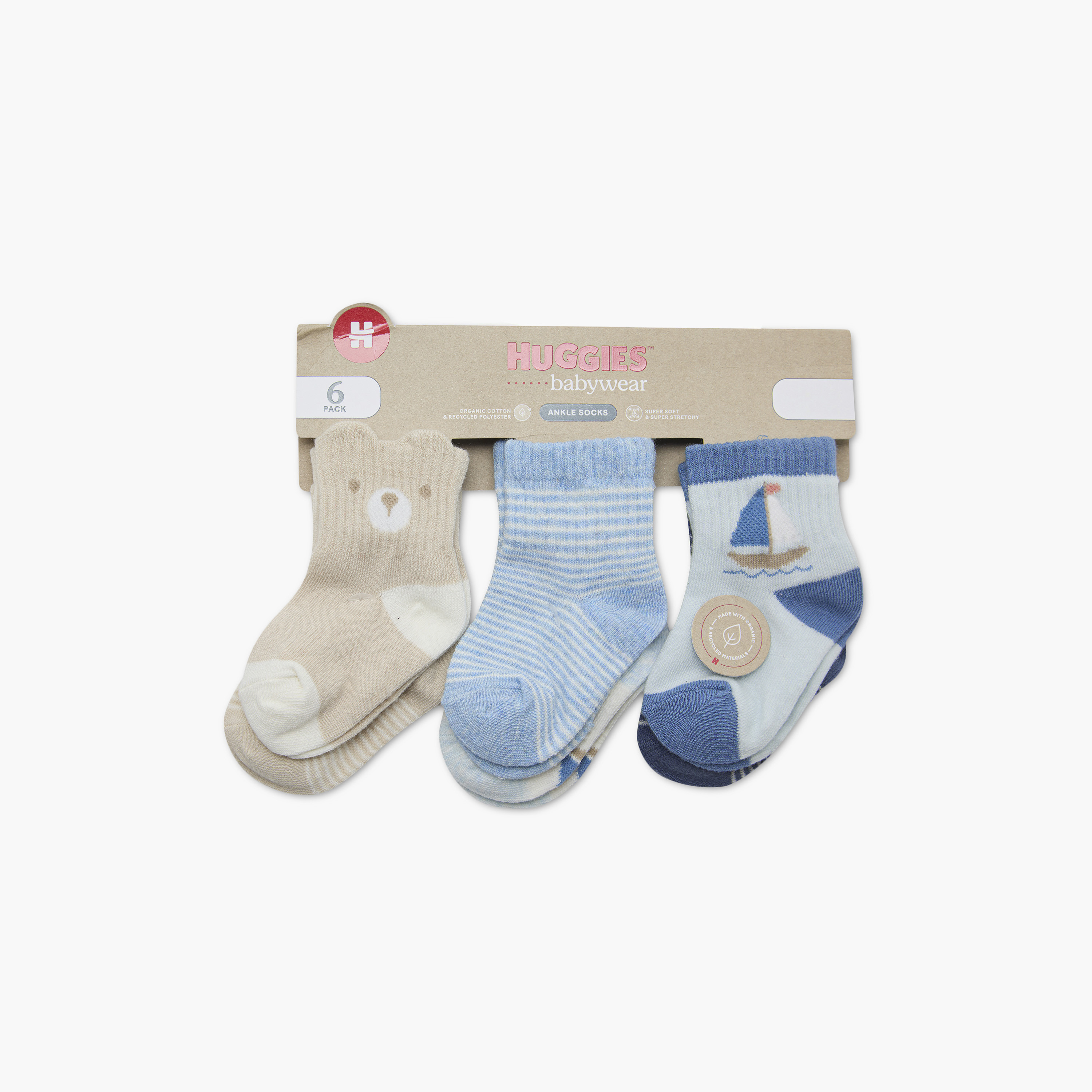 طقم جوارب مطبوعة (6 أزواج) من هاجيز-baby-boys-clothing-bodysuits-image-2