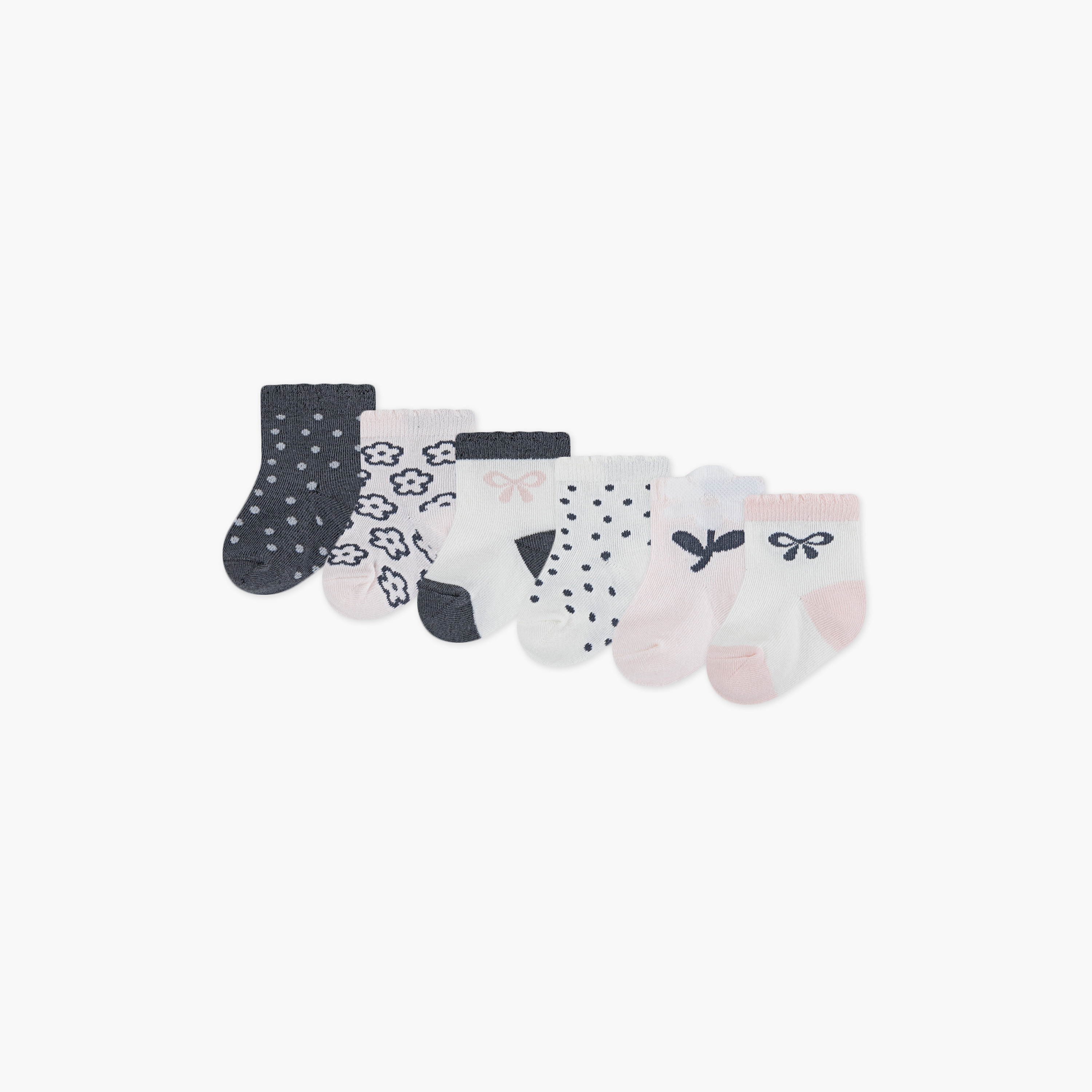 طقم جوارب مطبوعة (6 أزواج) من هاجيز-baby-girls-clothing-bodysuits-image-3