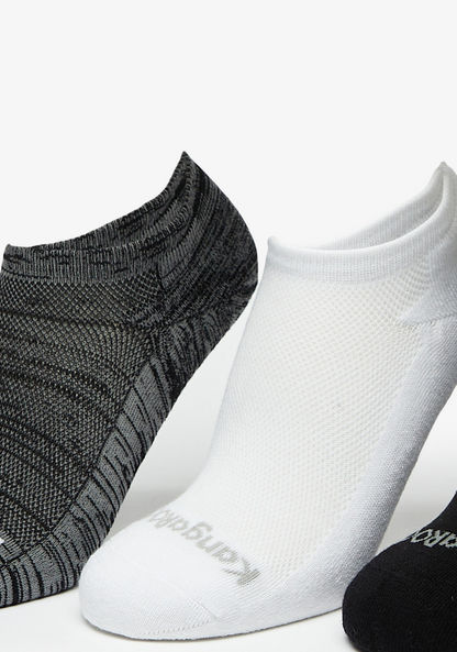 KangaROOS Textured Ankle Length Sports Socks - Set of 3-Men%27s Socks-image-1