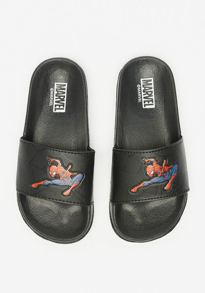 Marvel Spider-Man Print Slide Slippers-Boy%27s Flip Flops & Beach Slippers-image-0