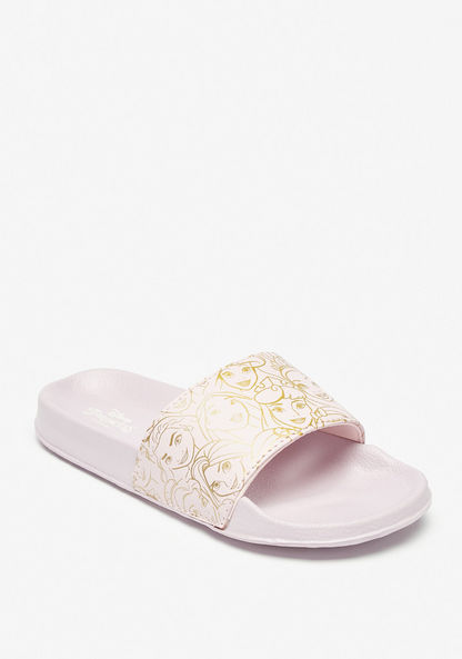 Disney Princesses Print Slip-On Slides-Girl%27s Flip Flops & Beach Slippers-image-1