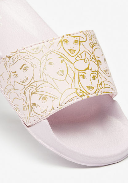 Disney Princesses Print Slip-On Slides-Girl%27s Flip Flops & Beach Slippers-image-3