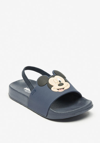 Disney Mickey Mouse Print Slide Slippers with Backstrap
