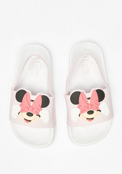Disney Minnie Mouse Print Slide Slippers with Backstrap