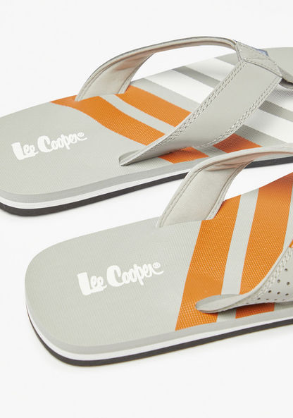 Lee Cooper Men's Striped Slip-On Thong Slippers