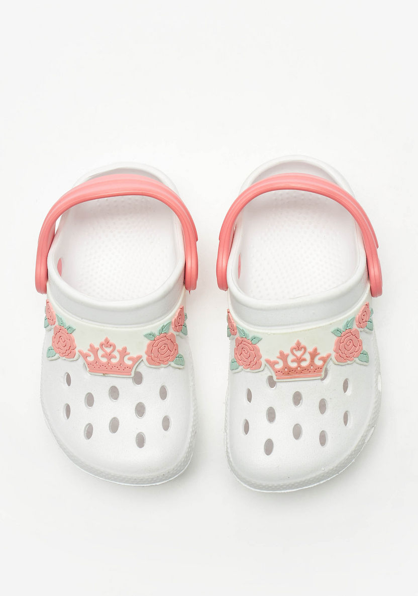 Disney Floral Applique Clogs-Girl%27s Flip Flops & Beach Slippers-image-0
