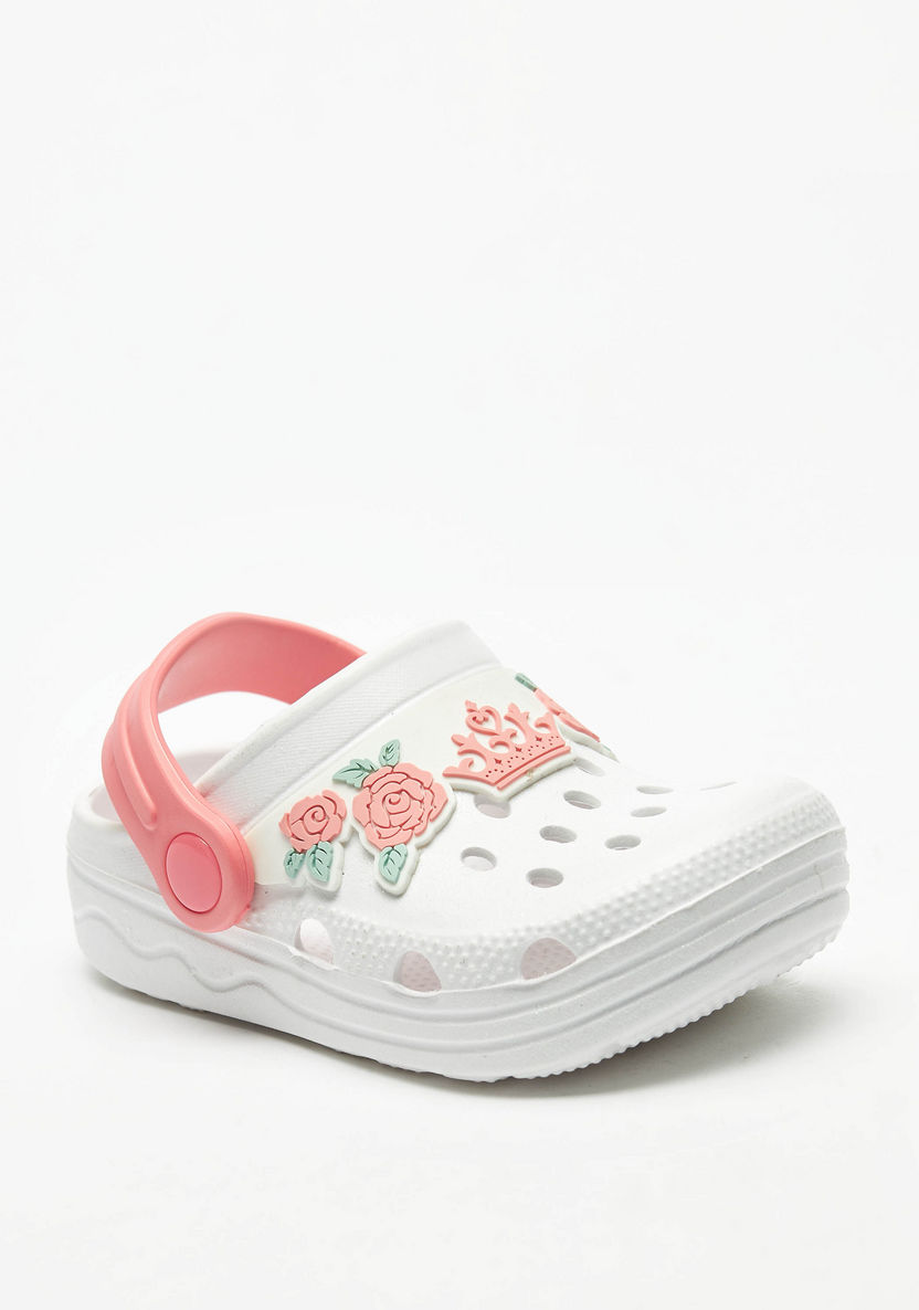 Disney Floral Applique Clogs-Girl%27s Flip Flops & Beach Slippers-image-1