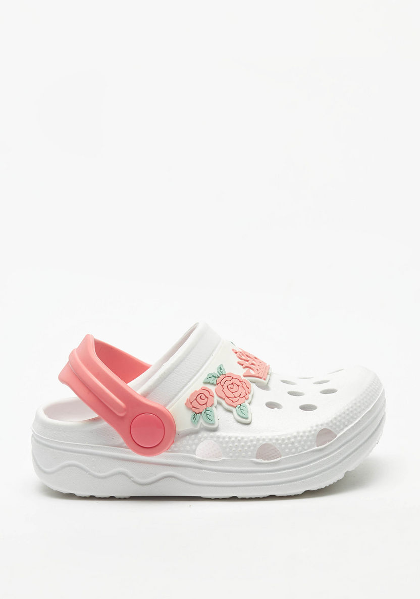 Disney Floral Applique Clogs-Girl%27s Flip Flops & Beach Slippers-image-2