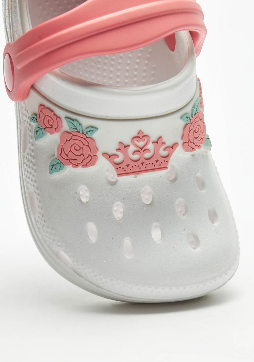 Disney Floral Applique Clogs-Girl%27s Flip Flops & Beach Slippers-image-3