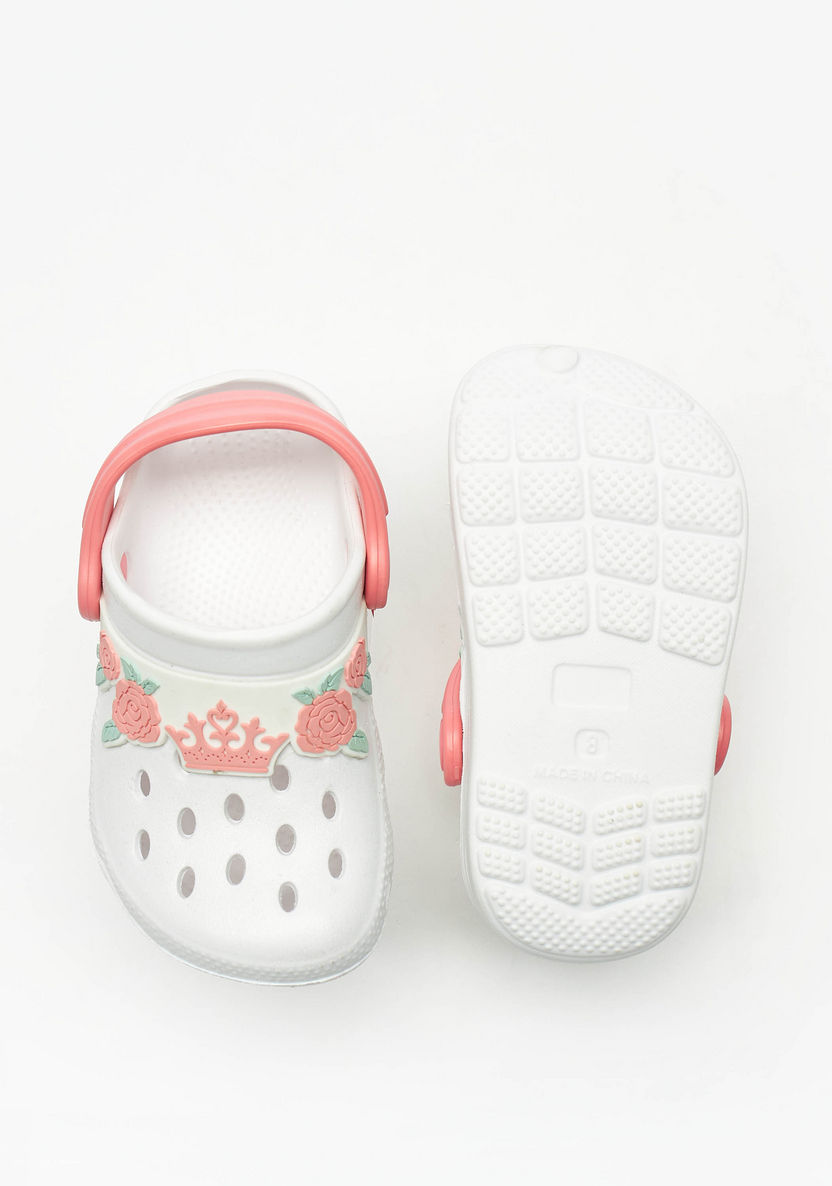 Disney Floral Applique Clogs-Girl%27s Flip Flops & Beach Slippers-image-4